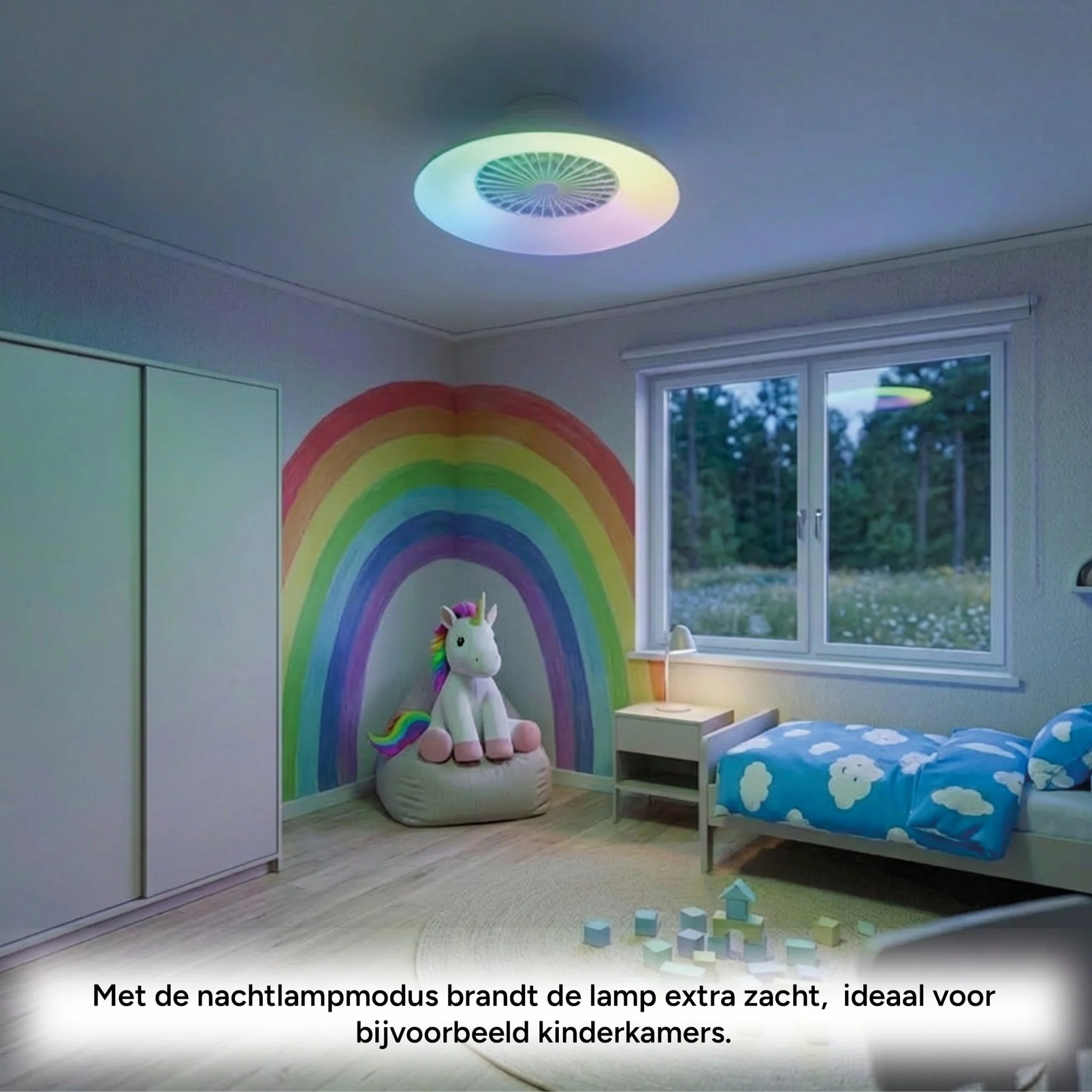 LED's Light RGB Plafondlamp met ventilator - 54W 3950lm 2700K/6500K/RGB - Ø600mm IP20 - Dimbaar - Image 6