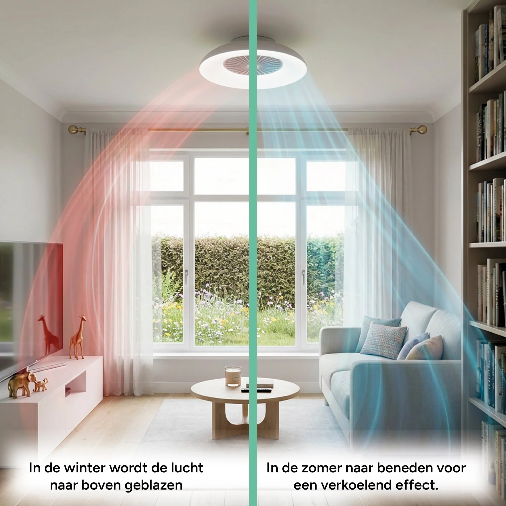 LED's Light RGB Plafondlamp met ventilator - 54W 3950lm 2700K/6500K/RGB - Ø600mm IP20 - Dimbaar - Image 9
