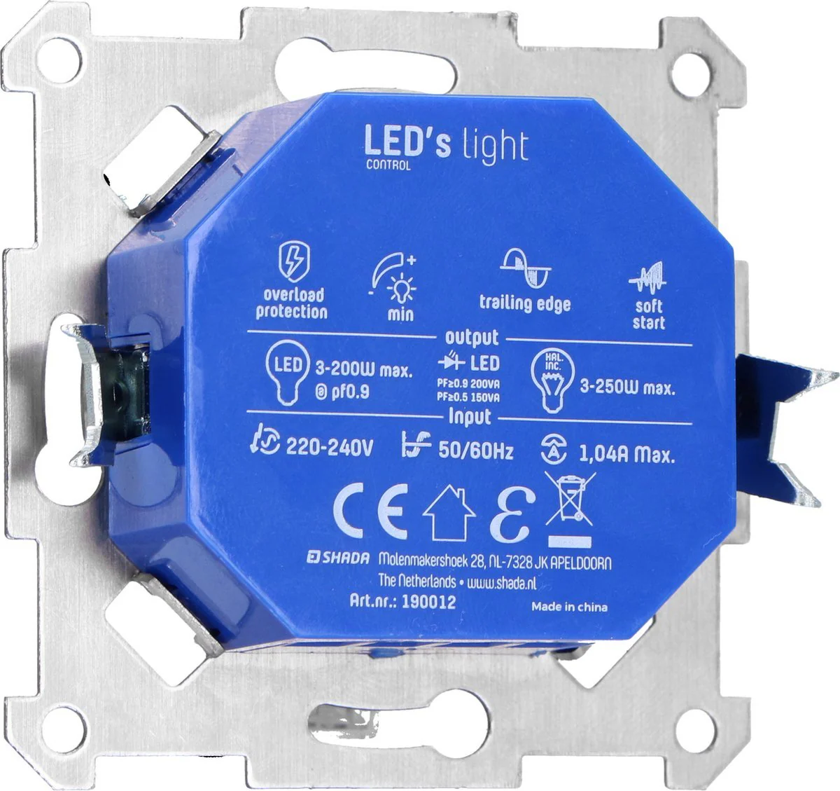 Proventa Premium LED Dimmer compleet met afdekraam - Universeel voor alle dimbare lampen - Zwart - Image 3