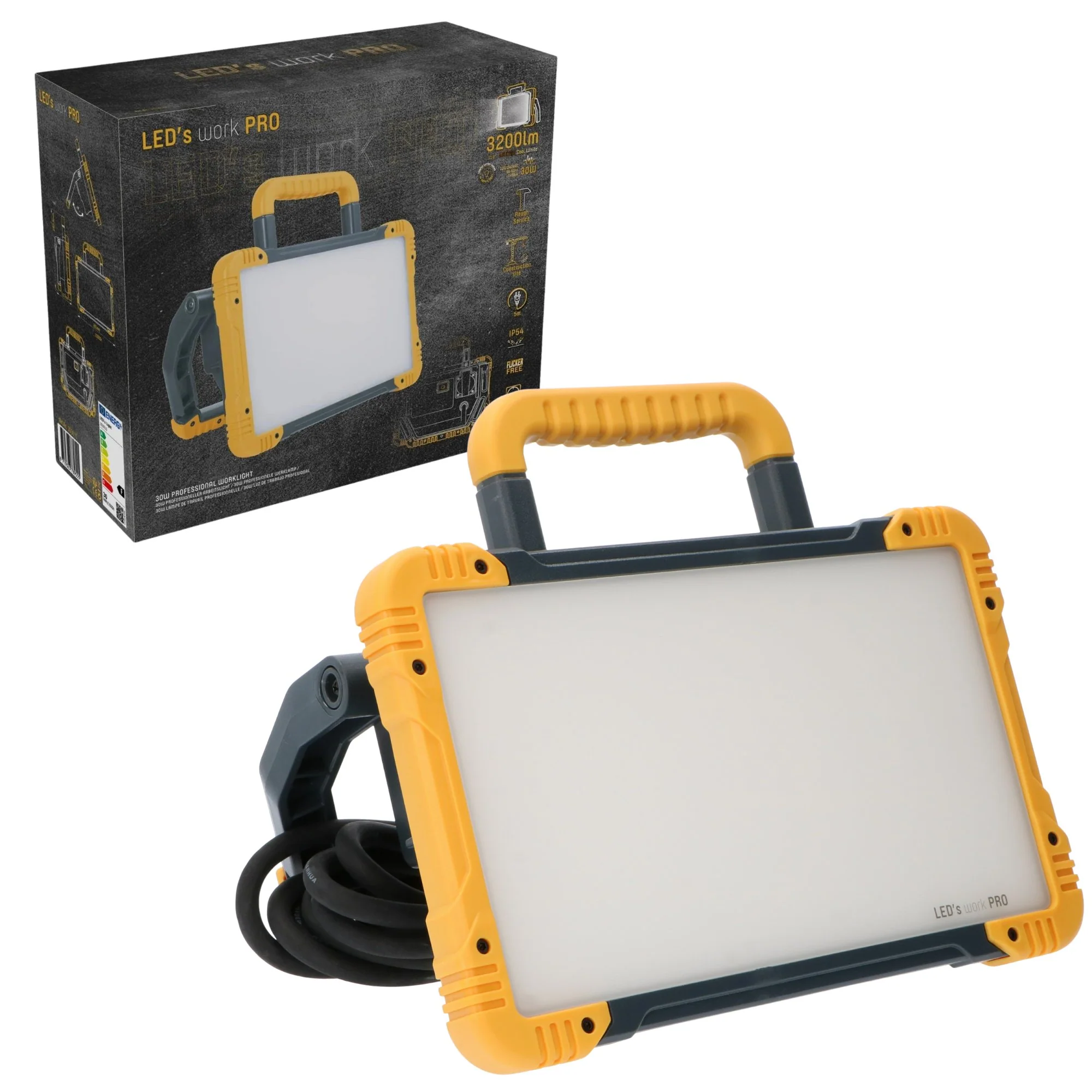 LED's Work Premium LED Werklamp 3200 - 5 meter kabel - Rough Service Tested - IP54 waterdicht - 30W - Image 4