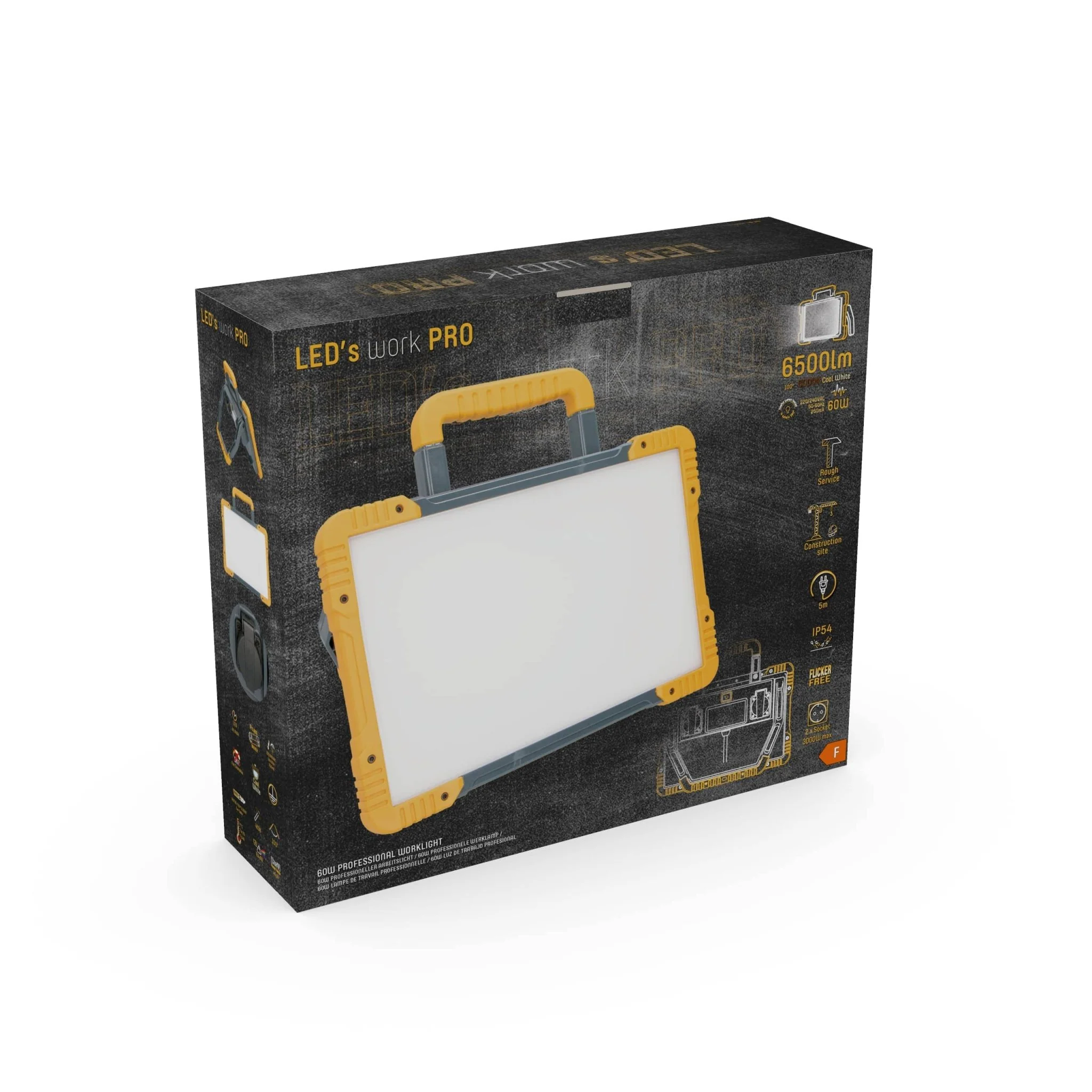 LED's Work Premium LED Werklamp 6500 - 5 meter kabel - Rough Service Tested - IP54 waterdicht - 60W - Image 8