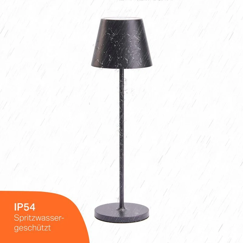 Premium LED Tafellamp met oplaadstation - Oplaadbaar & Draadloos - Voor binnen en buiten - Grijs - Image 10