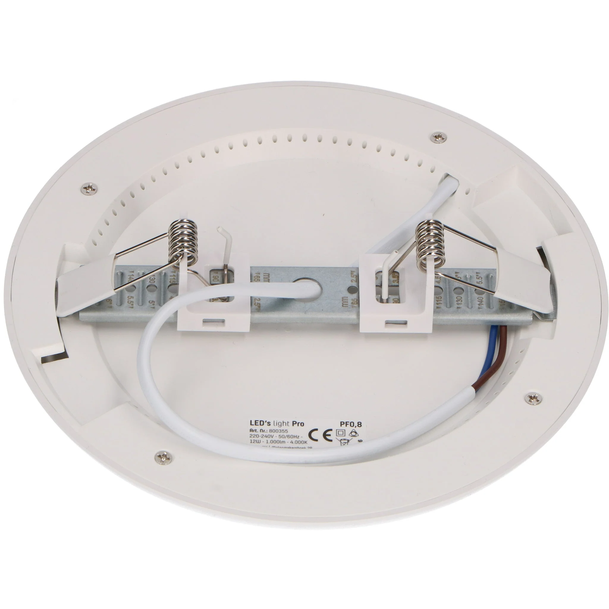 PRO LED Inbouw plafondlamp ø 16 cm - Ultra dun - Dimbaar koud wit licht - 12W - Image 4
