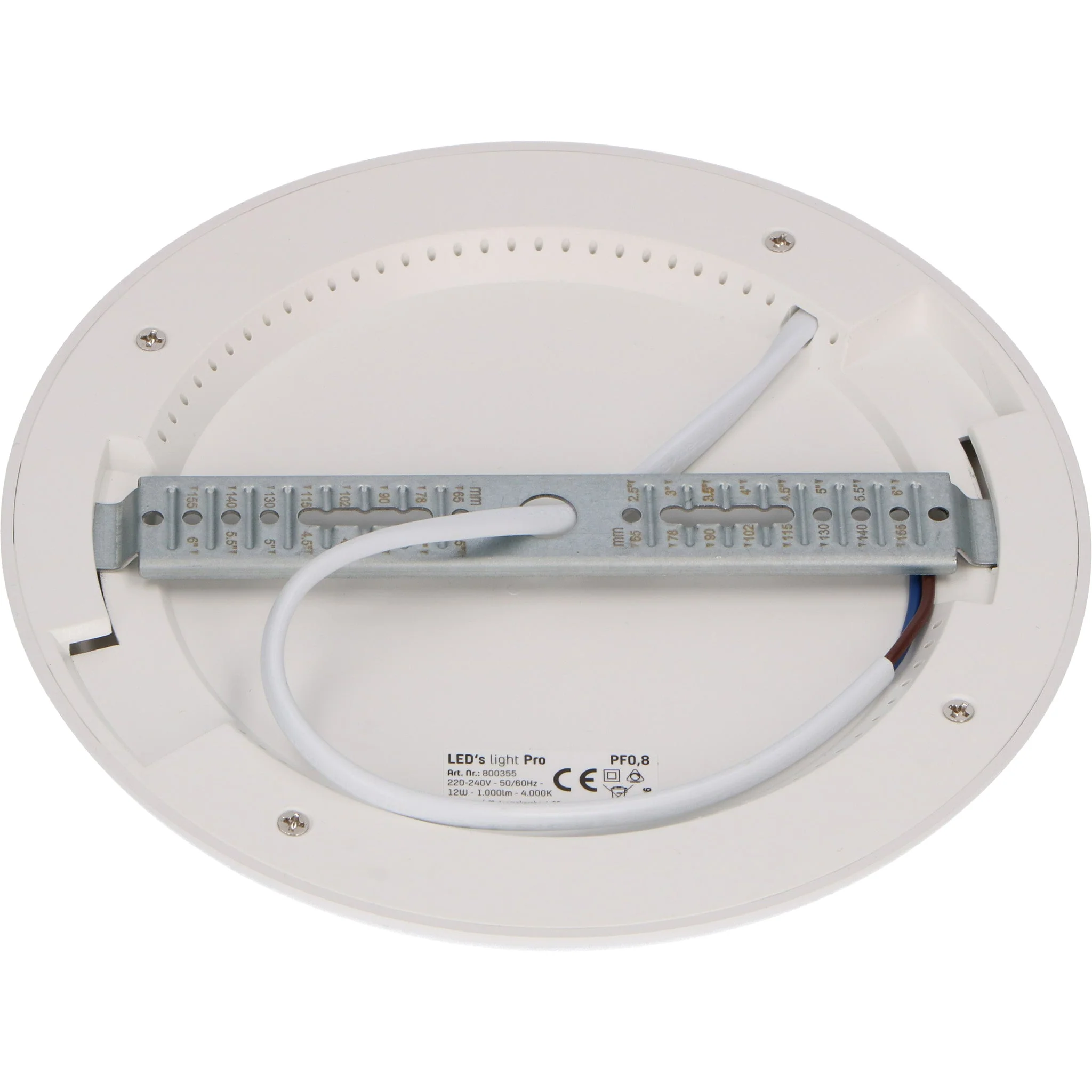 PRO LED Inbouw plafondlamp ø 16 cm - Ultra dun - Dimbaar koud wit licht - 12W - Image 6