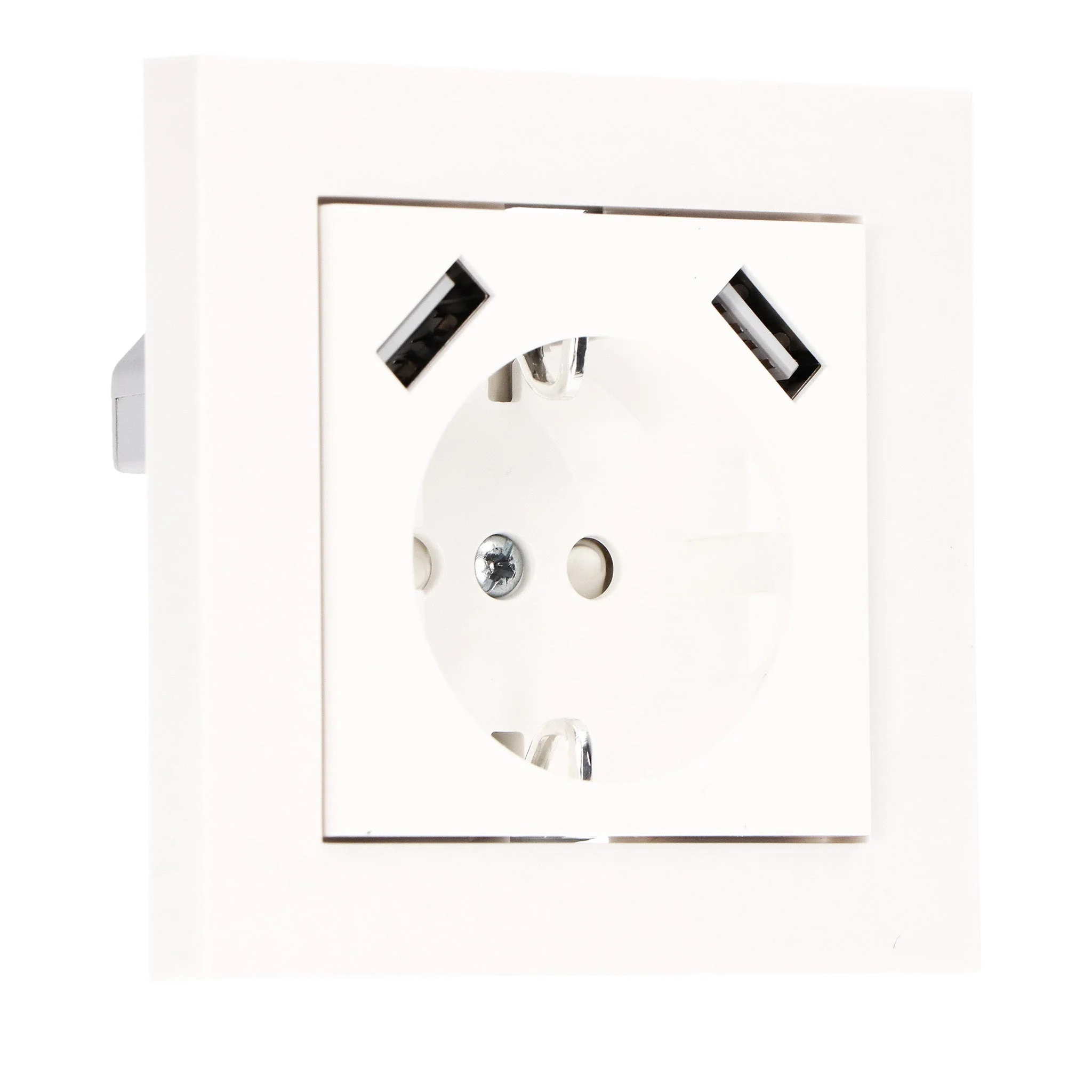 ProCharge Wandcontactdoos met 2 USB snelladers - Universeel - Wit - RAL9010 - Image 6