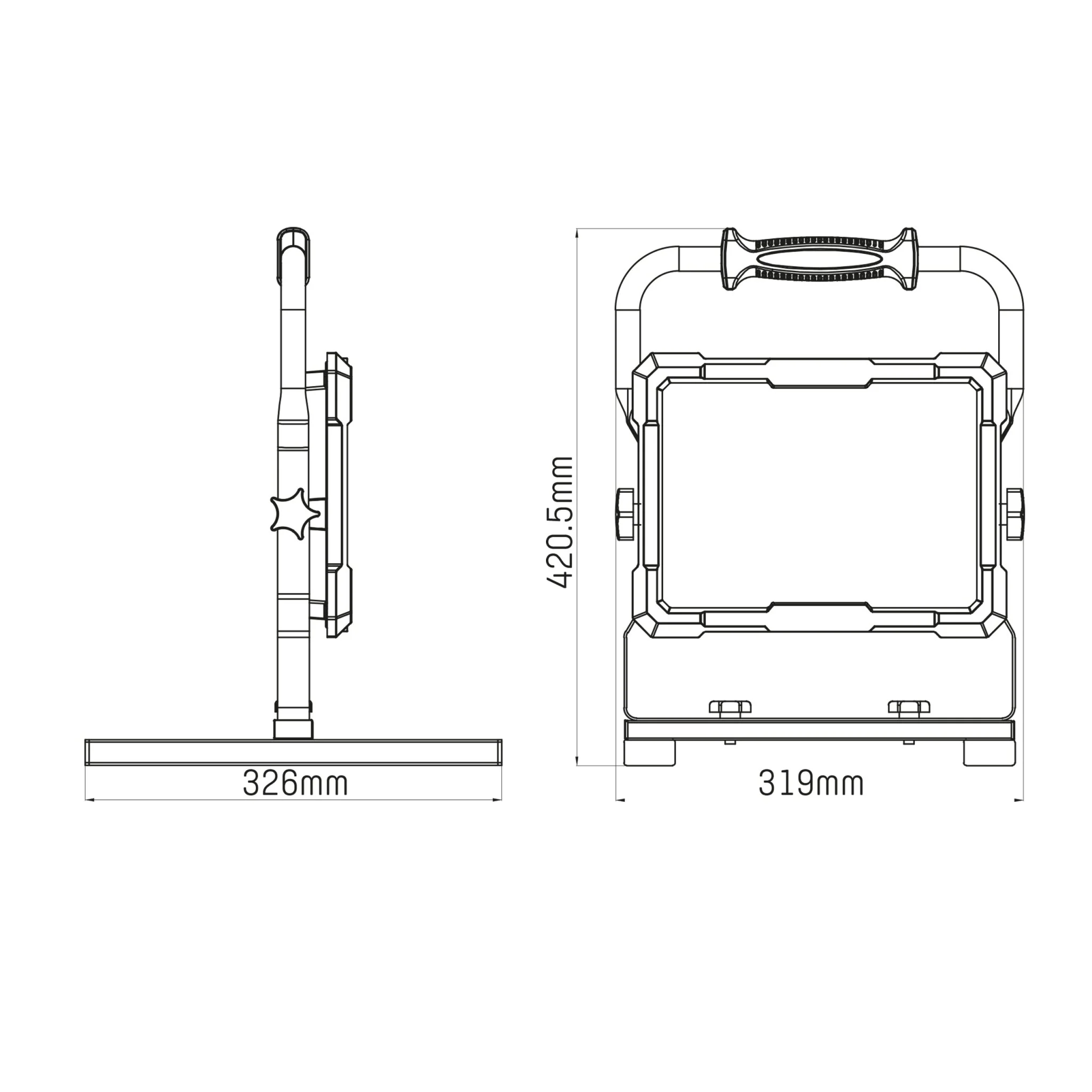LED's Work Professionele LED Bouwlamp 13000 - Rough Service Tested - 5 meter snoer - 150W - IP65 - Image 8