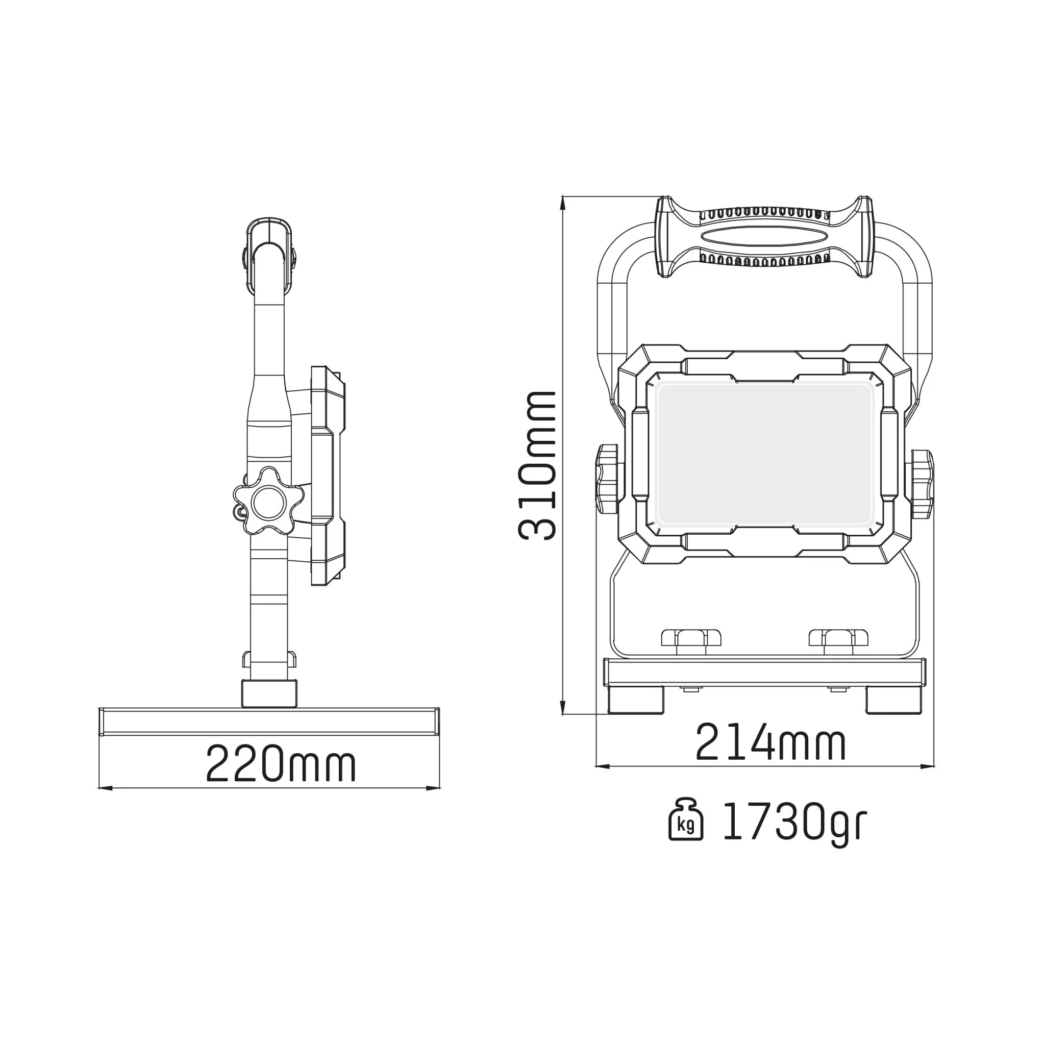 LED's Work Professionele LED Bouwlamp 4500 - Rough Service Tested - 5 meter snoer - 50W - IP65 - Image 9