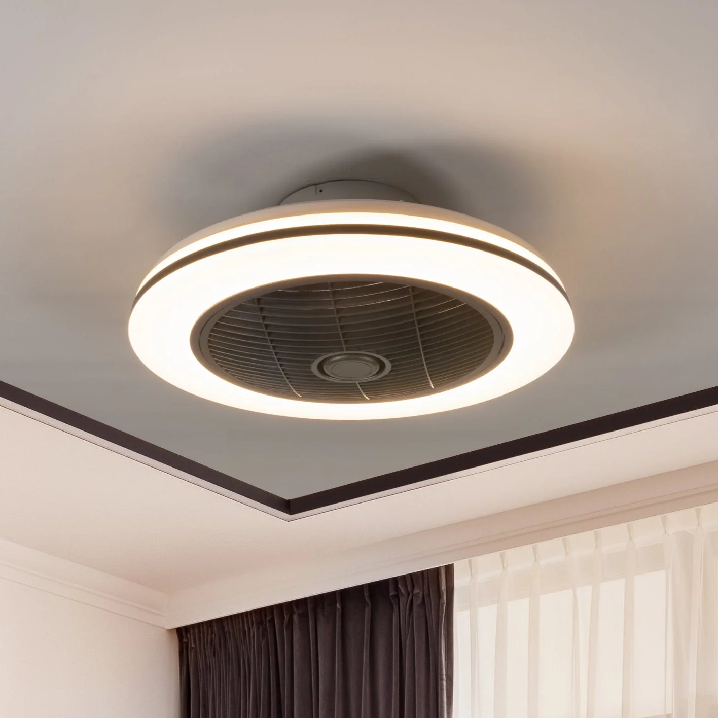 Moderno 3D plafondventilator met verlichting 50cm – Dimmen en lichtkleur instellen via afstandsbediening – Met zomer- en winterstand en timerfunctie - Image 11