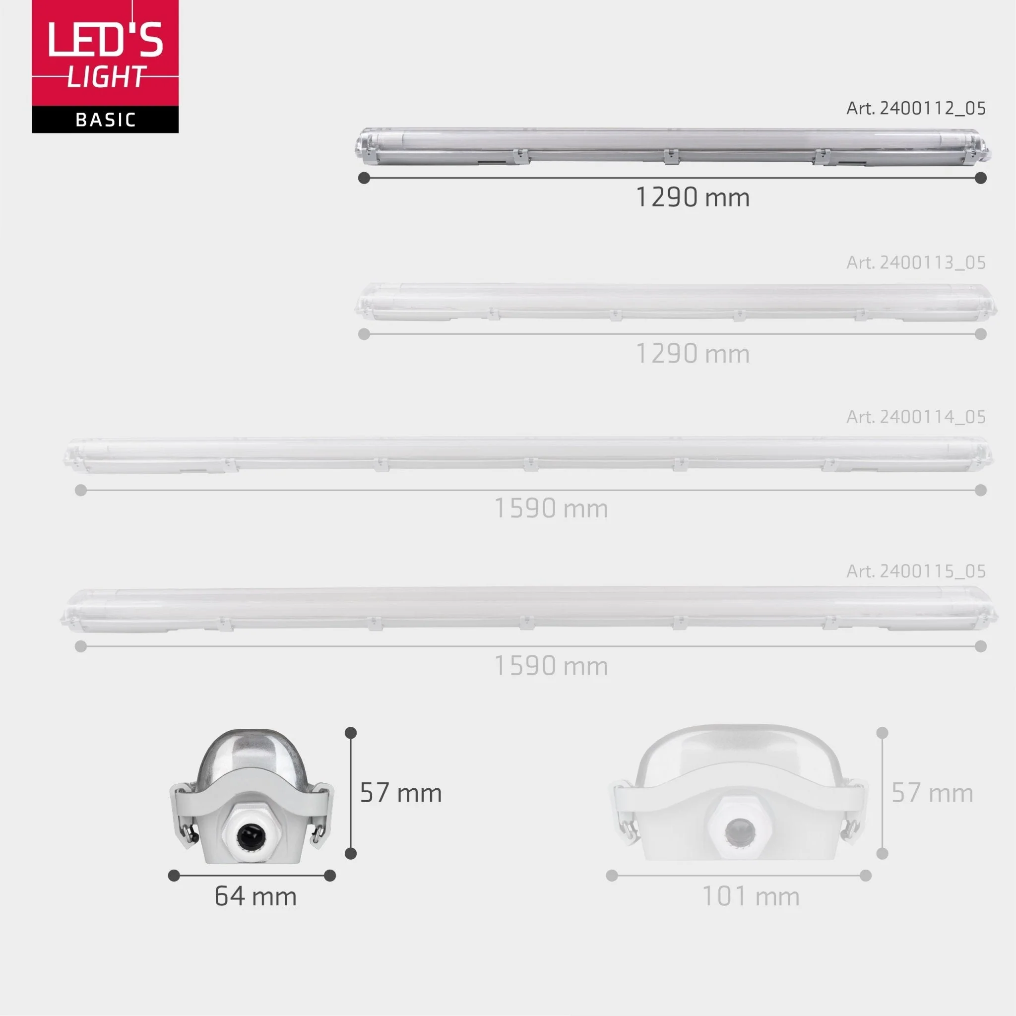 Proventa LED TL armaturen met lampen 120 cm - Koud wit licht 6500 K - Waterdicht - Voordeelverpakking - 8 stuks - Image 7