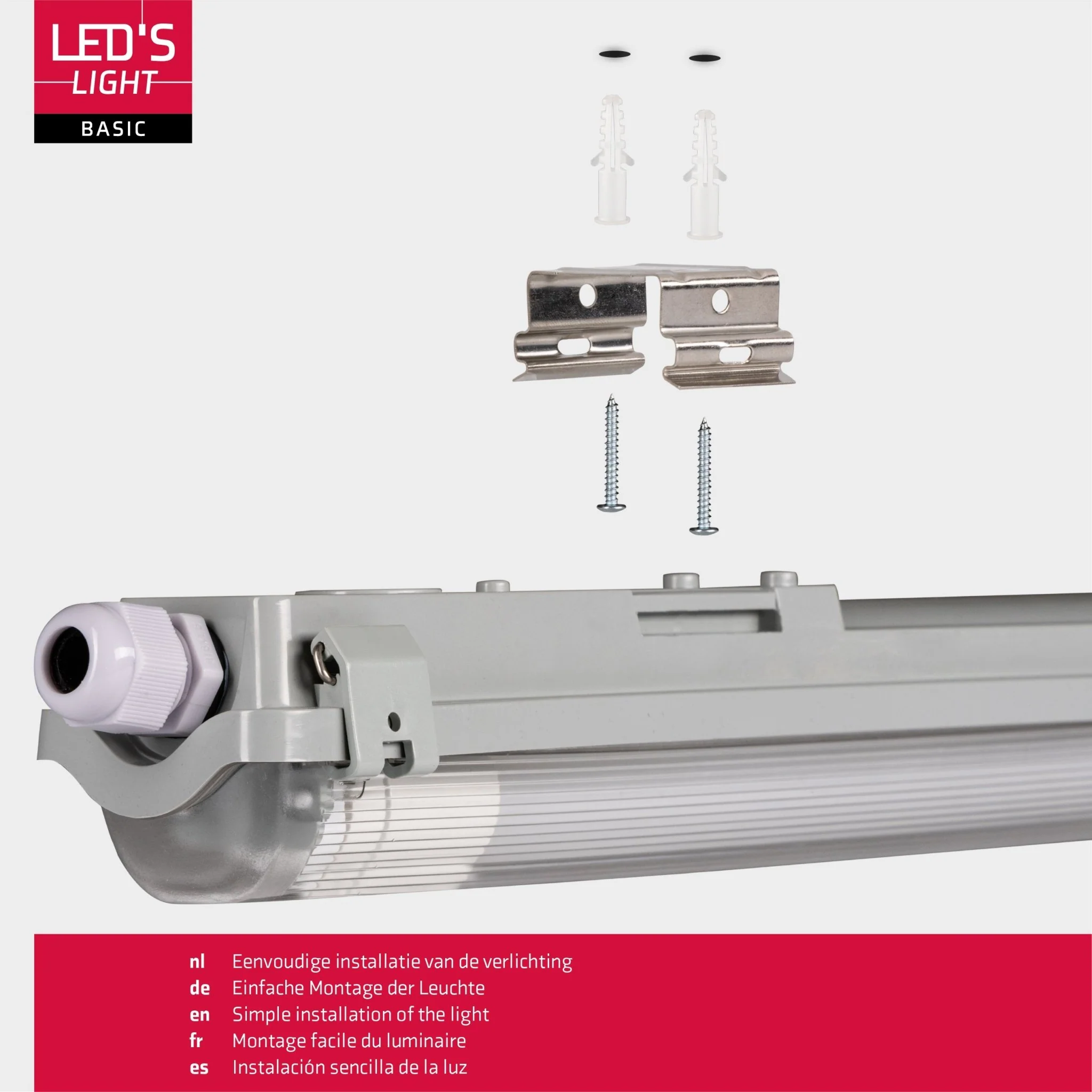 LED's Light LED TL armatuur met lamp 150 cm - Koud wit licht 6500 K - Waterdicht - Complete set - Image 8
