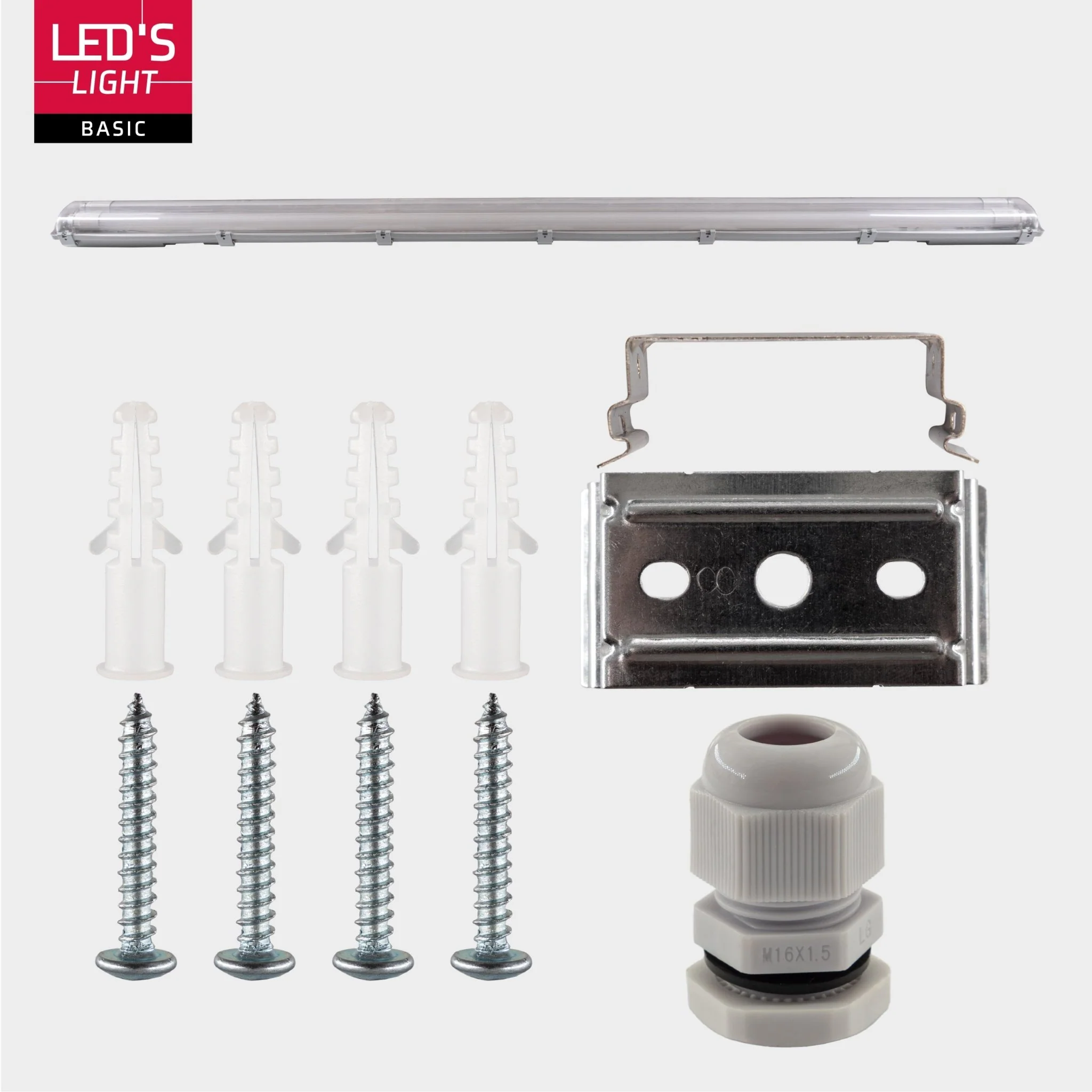 Proventa LED TL dubbel 8 armaturen met 16 buizen 150 cm - Koud wit licht 6500 K - Voordeelverapkking - 8 stuks - Image 5