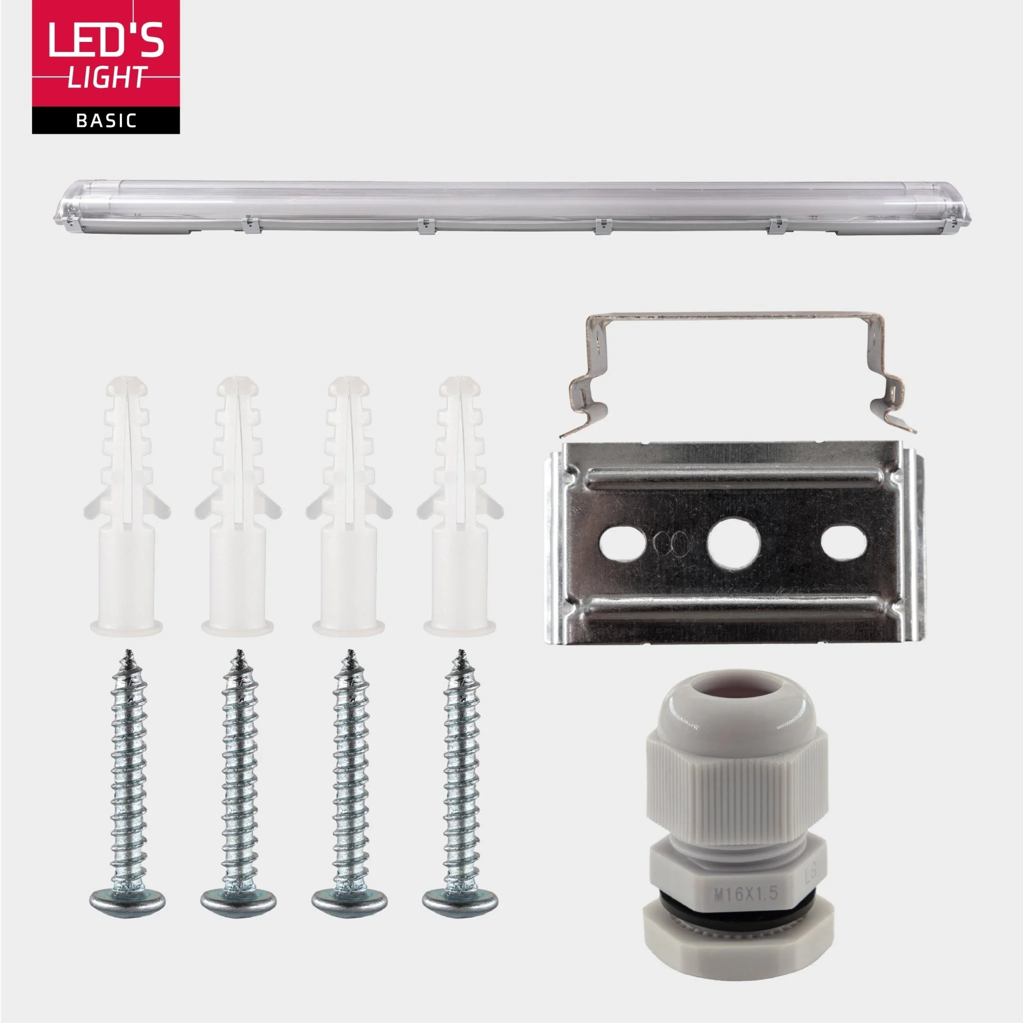 4 PACK - LED TL dubbel armaturen met 8 lampen 120 cm - Koud wit licht 6500 K - Waterdicht - Image 10