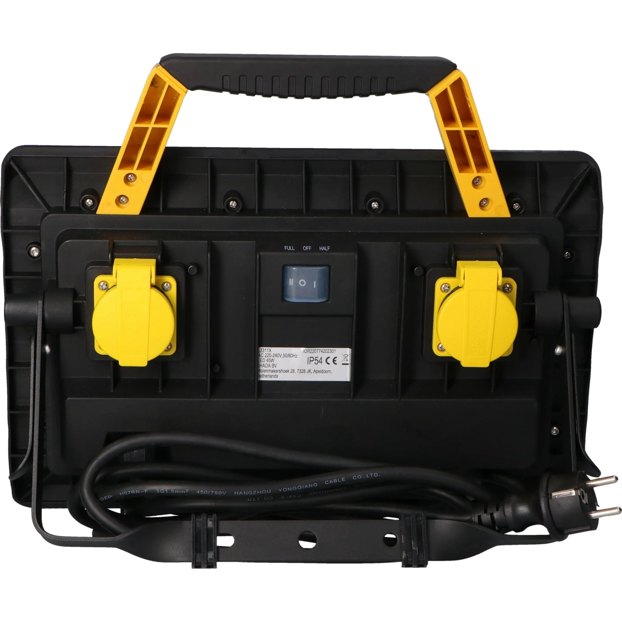 LED's Work Bouwlamp 5000 - 2 extra stopcontacten - 3 meter snoer - IP54 water- en stofbestendig - Image 8