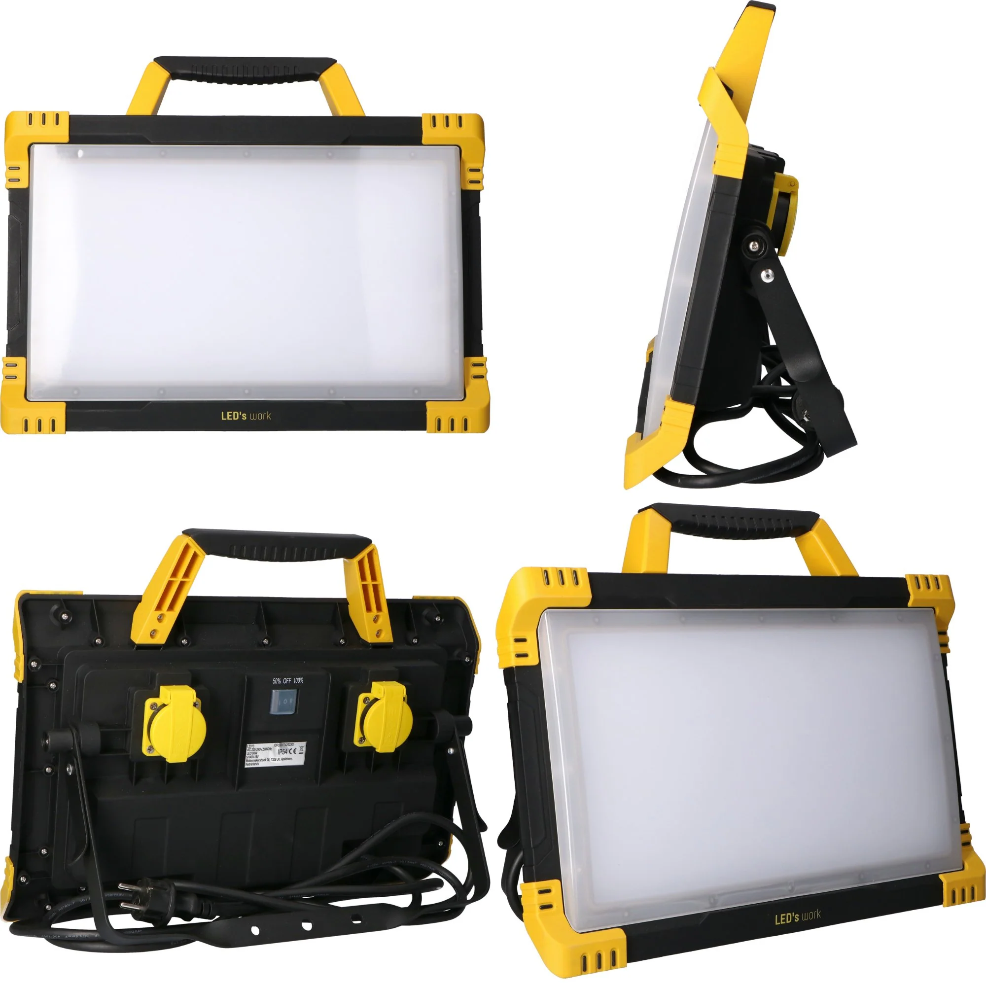 LED's Work Bouwlamp 9200 - 2 extra stopcontacten - 5 meter snoer - IP54 water- en stofbestendig - Image 3