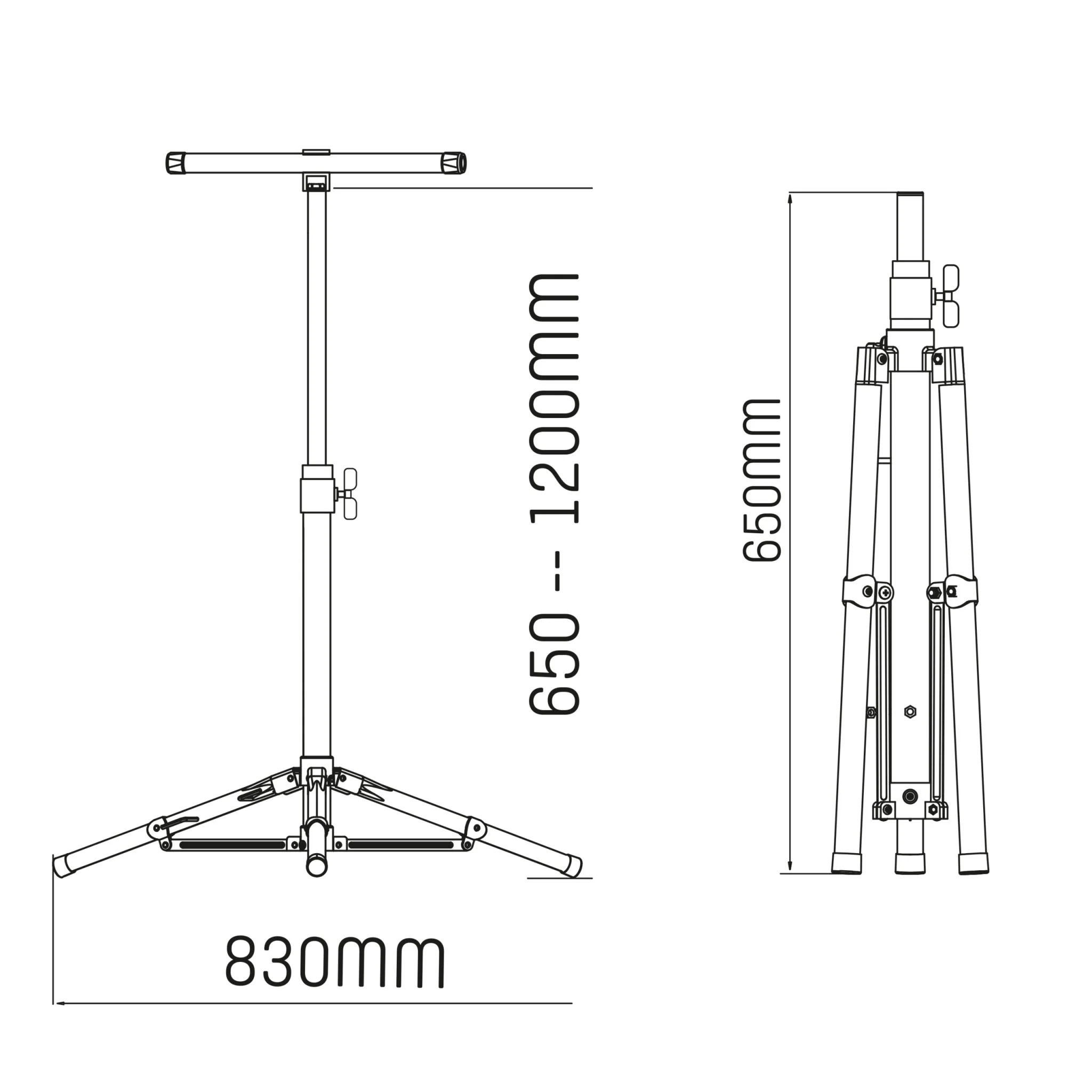 LED's Work Bouwlamp op Statief 1500 - In hoogte verstelbaar tot 120 cm en draaibaar - Lichtgewicht - 20W - Image 9
