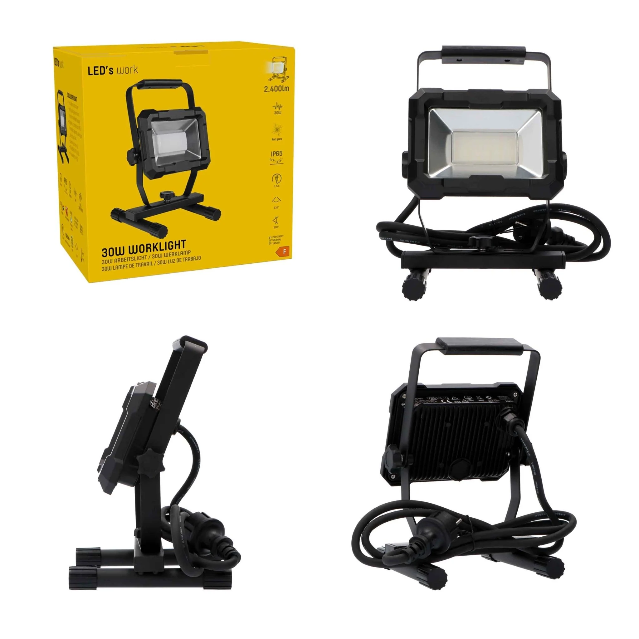 LED's Work Werklamp 2400 - Robuuste behuizing - Extra sterk snoer 150 cm - IP65 waterdicht - 30W - Image 5