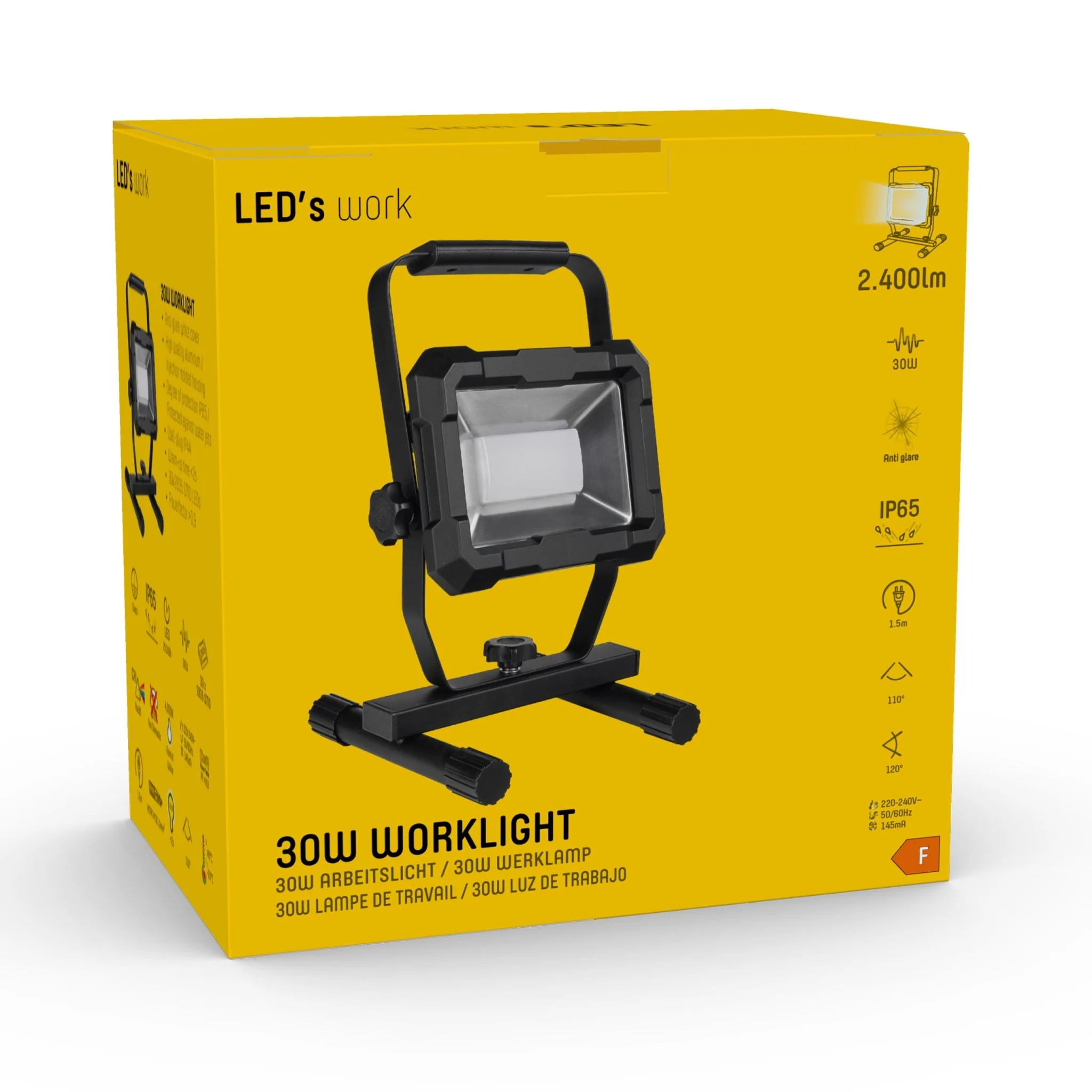 LED's Work Werklamp 2400 - Robuuste behuizing - Extra sterk snoer 150 cm - IP65 waterdicht - 30W - Image 7
