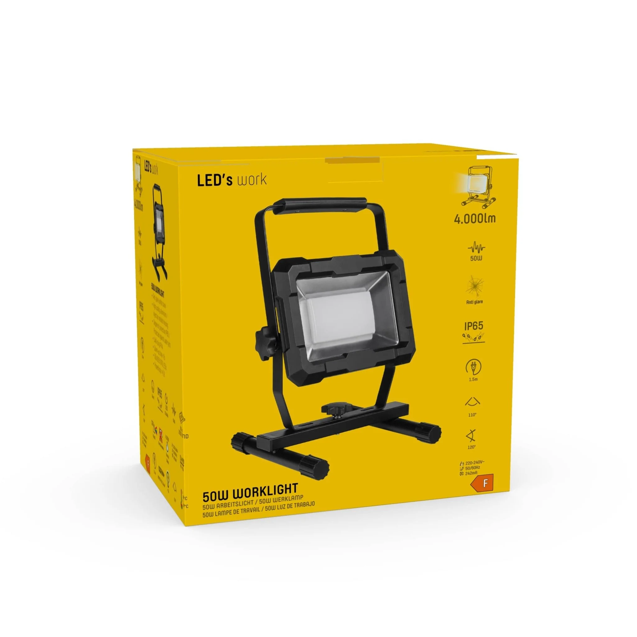 LED's Work Werklamp 4000 - Robuuste behuizing - Extra sterk snoer 150 cm - IP65 waterdicht - 50W - Image 7