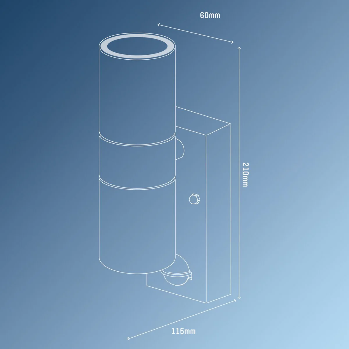 LED's Light RVS LED Buitenlamp met Bewegingssensor - 2 lichts up & down - IP44 - Zwart - Image 13