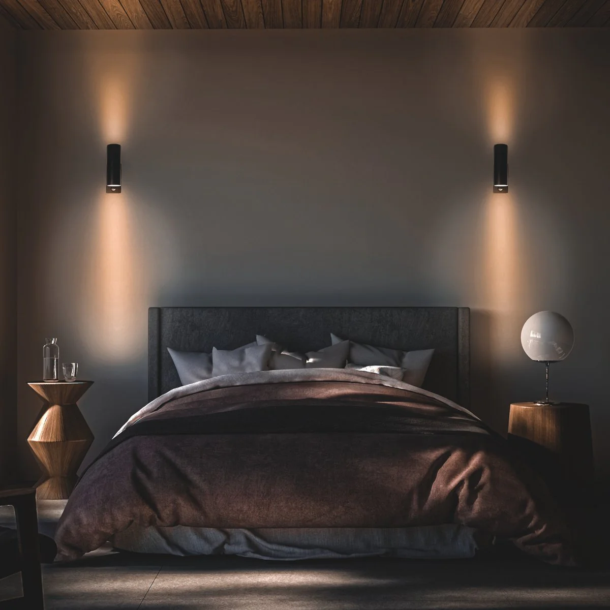 LED's Light RVS LED Buitenlamp met Bewegingssensor - 2 lichts up & down - IP44 - Zwart - Image 4