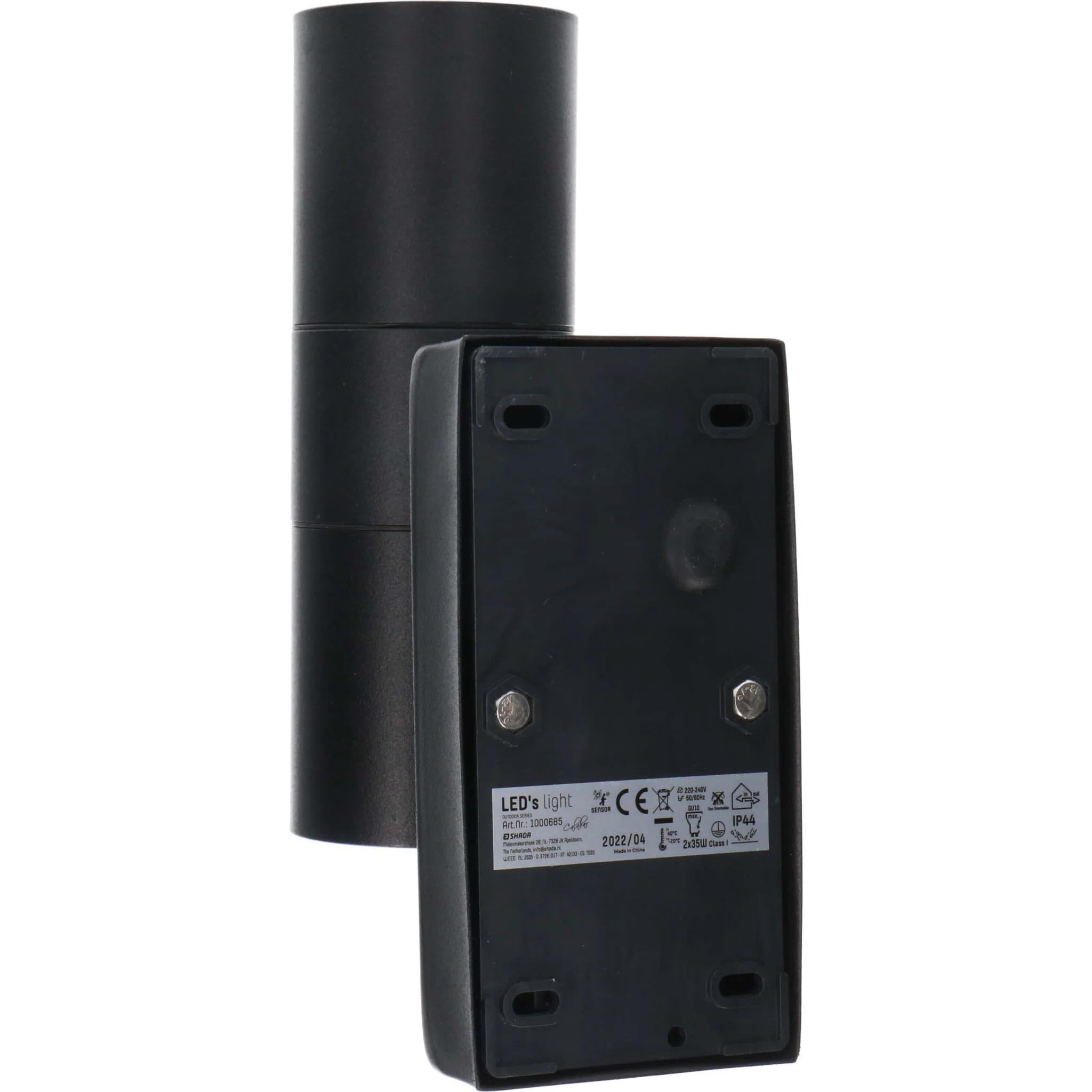 LED's Light RVS LED Buitenlamp met Bewegingssensor - 2 lichts up & down - IP44 - Zwart - Image 9