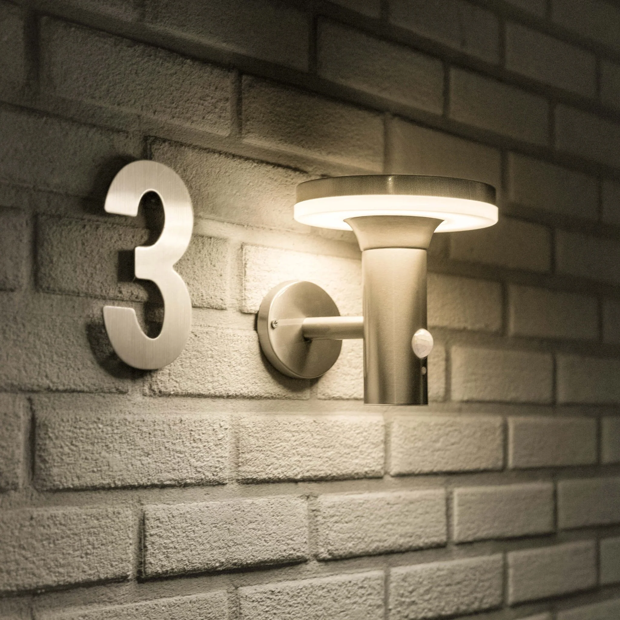 RVS Solar LED Buitenlamp met bewegingssensor - Draadloos - 3 standen - Zilver - Image 3