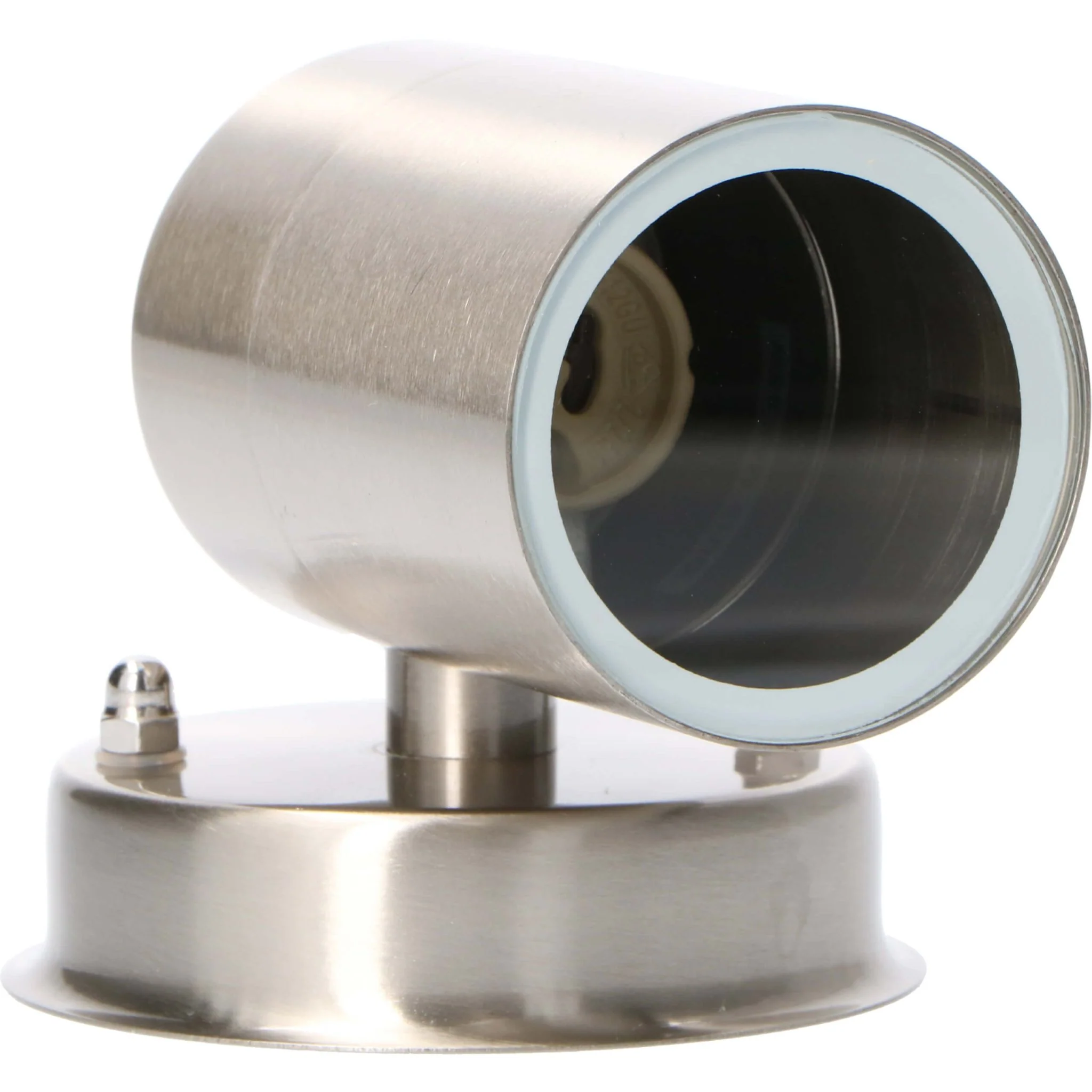 RVS LED Muurlamp Buiten - Spot met GU10 fitting - Model Monza - IP44 - Zilver - Image 7