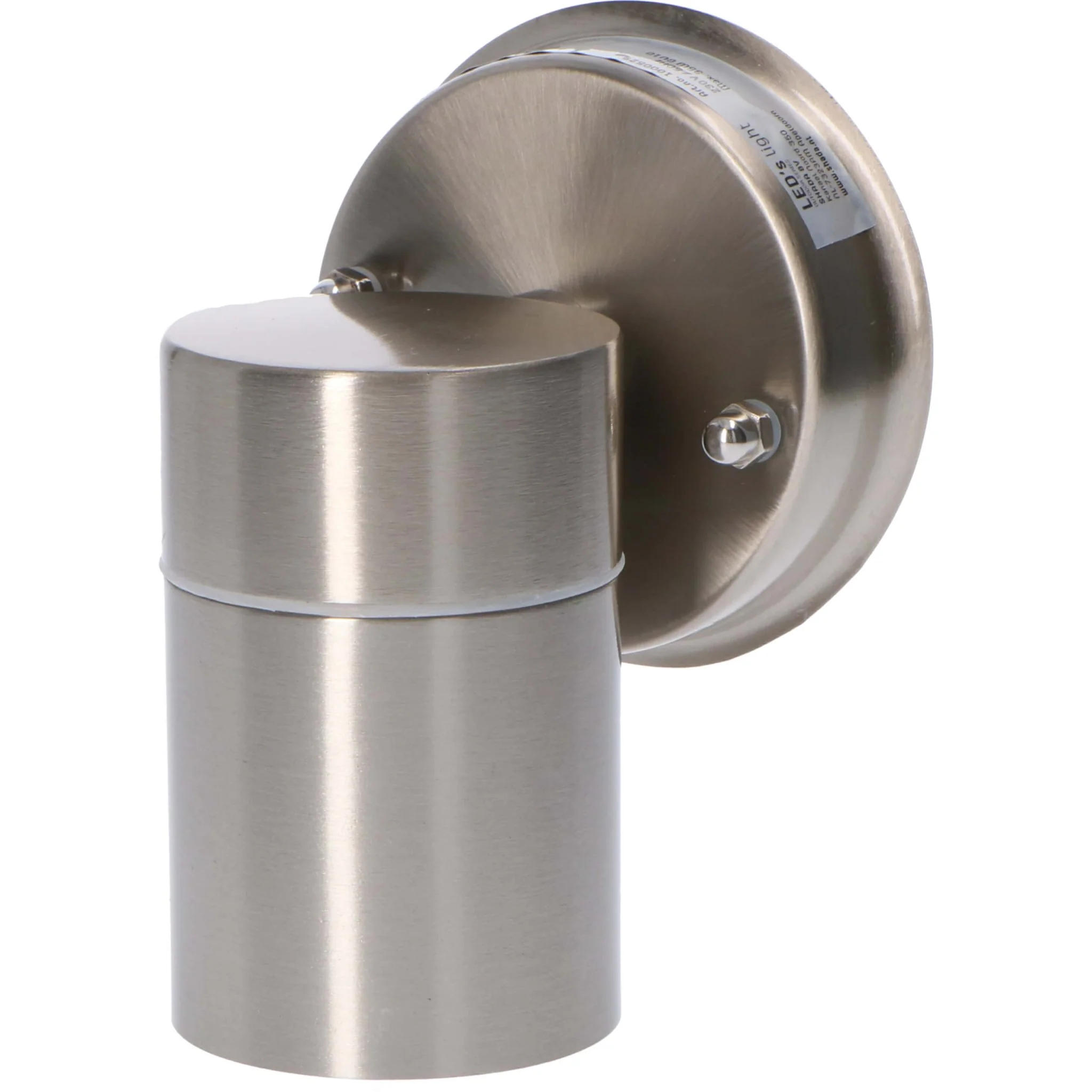 RVS LED Muurlamp Buiten - Spot met GU10 fitting - Model Monza - IP44 - Zilver - Image 8