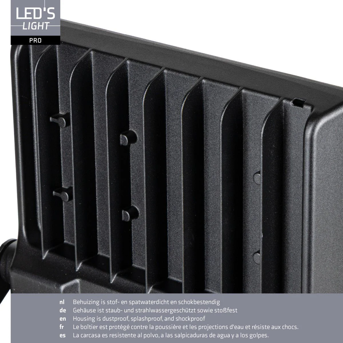 LED's Light pro Schijnwerper floodlight - CCT - 100W 14000lm 3000K/4000K/5000K - Sosen voeding - Zwart - IP66 IK08 Vermogen verstelbaar - Image 6