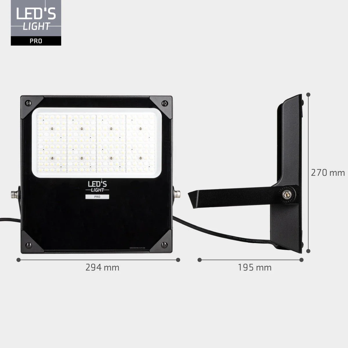 LED's Light pro Schijnwerper floodlight - CCT - 100W 14000lm 3000K/4000K/5000K - Sosen voeding - Zwart - IP66 IK08 Vermogen verstelbaar - Image 9
