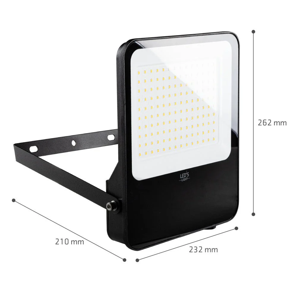 LED's Light Schijnwerper floodlight - 100W 9600lm 4000K - Zwart - IP65 - Image 5