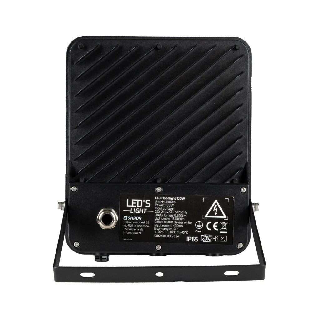 LED's Light Schijnwerper floodlight - 100W 9600lm 4000K - Zwart - IP65 - Image 6