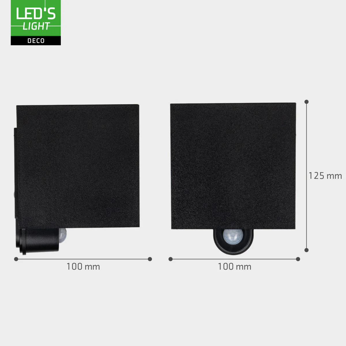 Lumo Qube Sensor Wandlamp Buitenlamp met lichtbron - 380lm 1800K - Zwart - Image 6