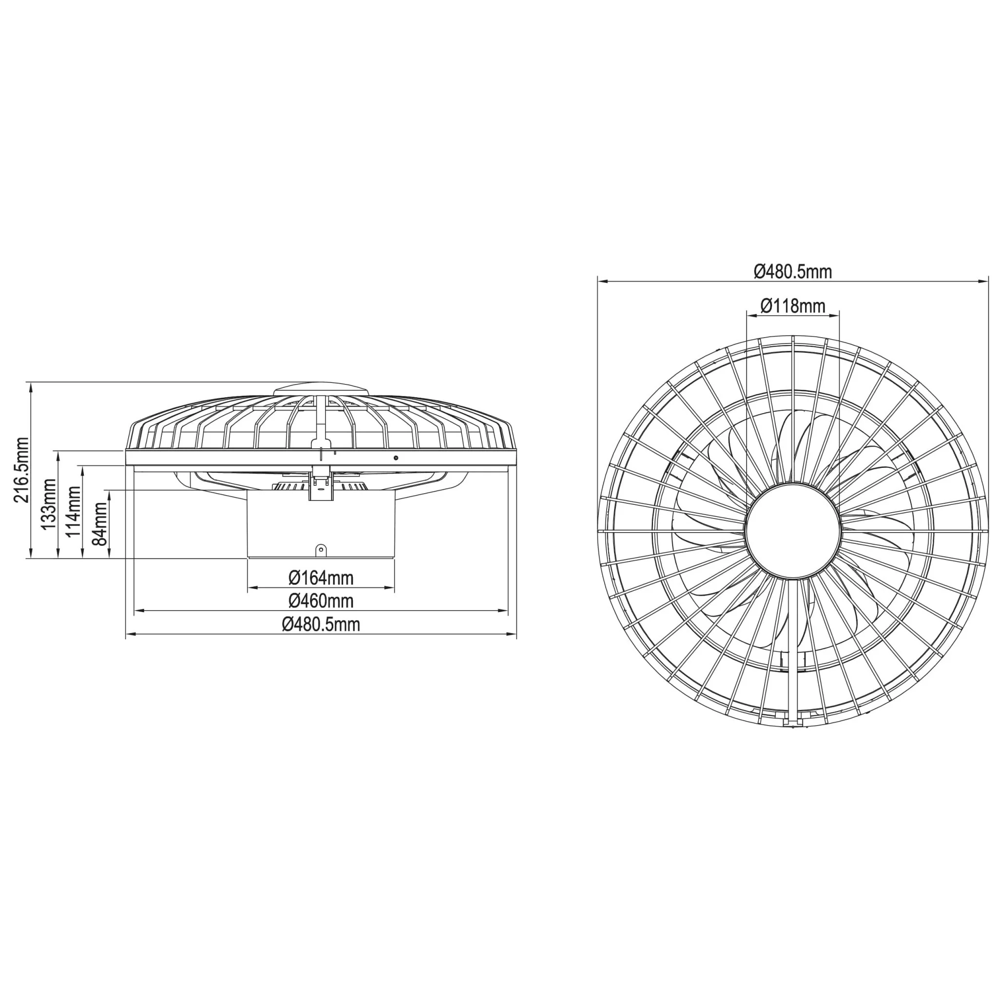LED's Light Plafondlamp met LED verlichting en ventilator - Dimbaar en instelbare kleurtemperatuur – Incl. afstandsbediening - Image 3