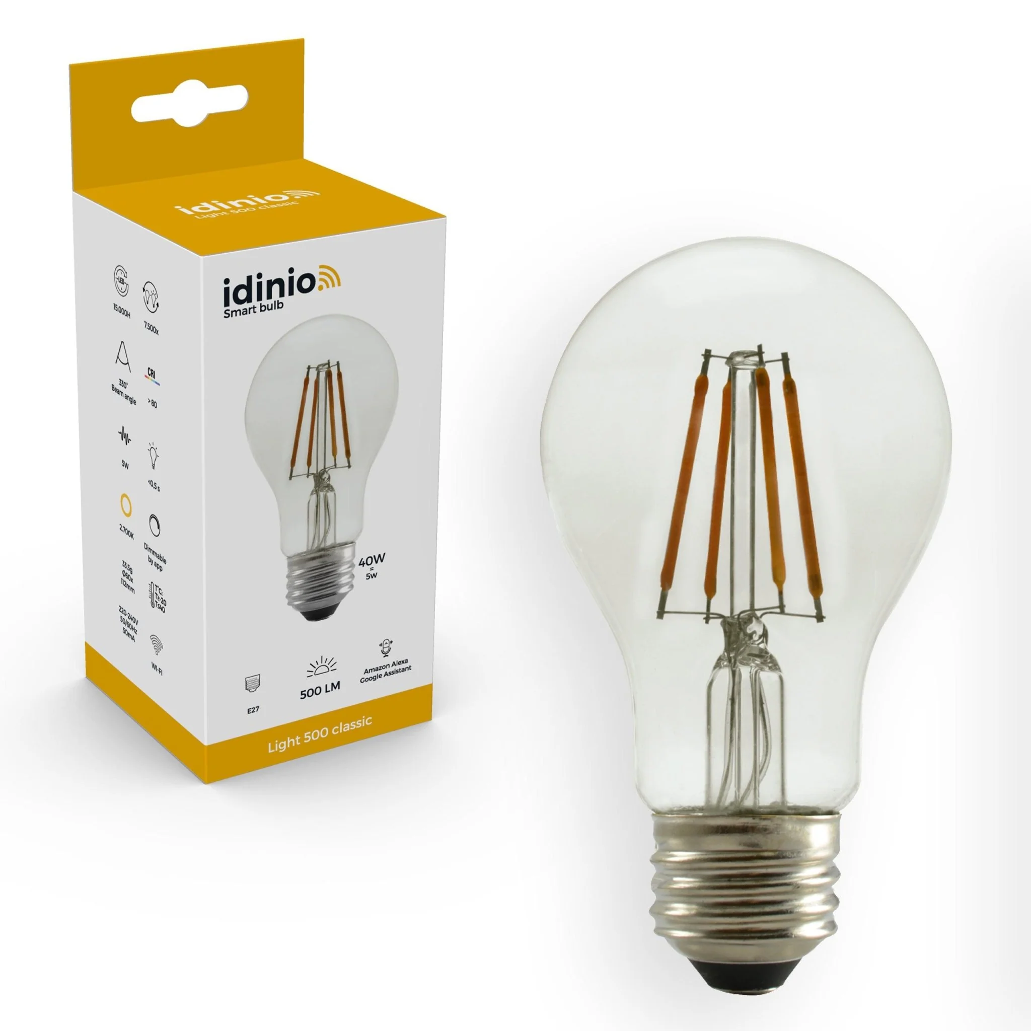Smart LED Lamp E27 helder - Dimbaar warm wit licht - Bedienbaar met App - Image 3