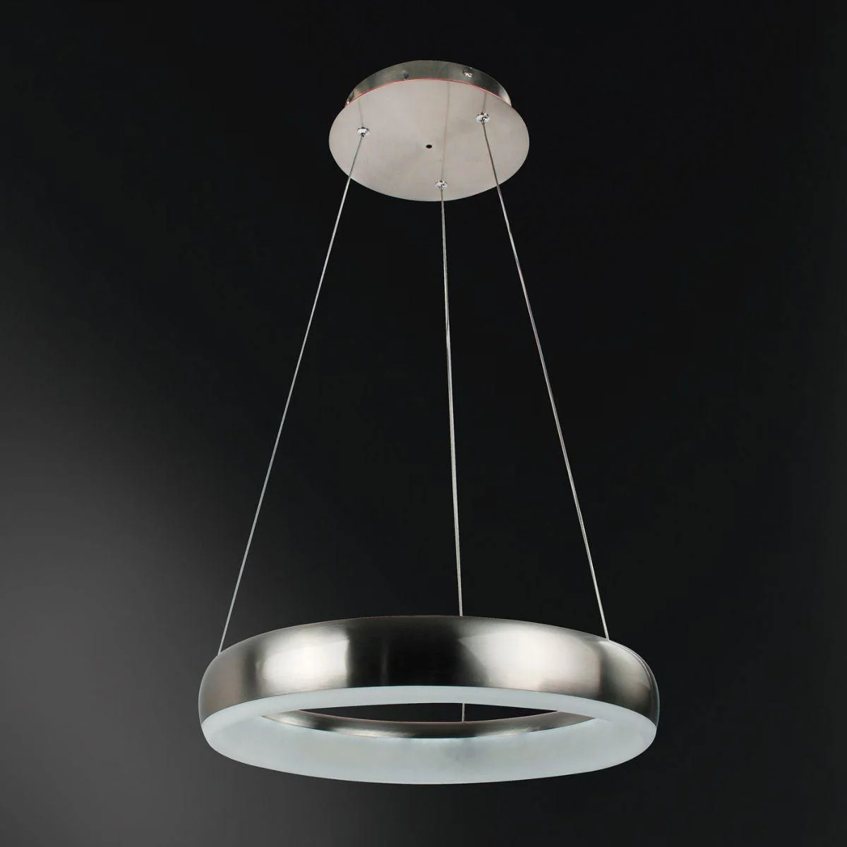 Smart LED Hanglamp rond 40 cm - Bedienbaar met afstandsbediening en app - White & Color - Zilver - Image 3