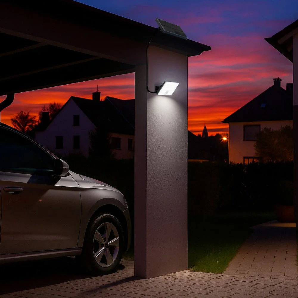 LED's Light Solar buitenlamp met sensor en zonnepaneel - 500lm 4000K - Zwart - IP65 - Image 10