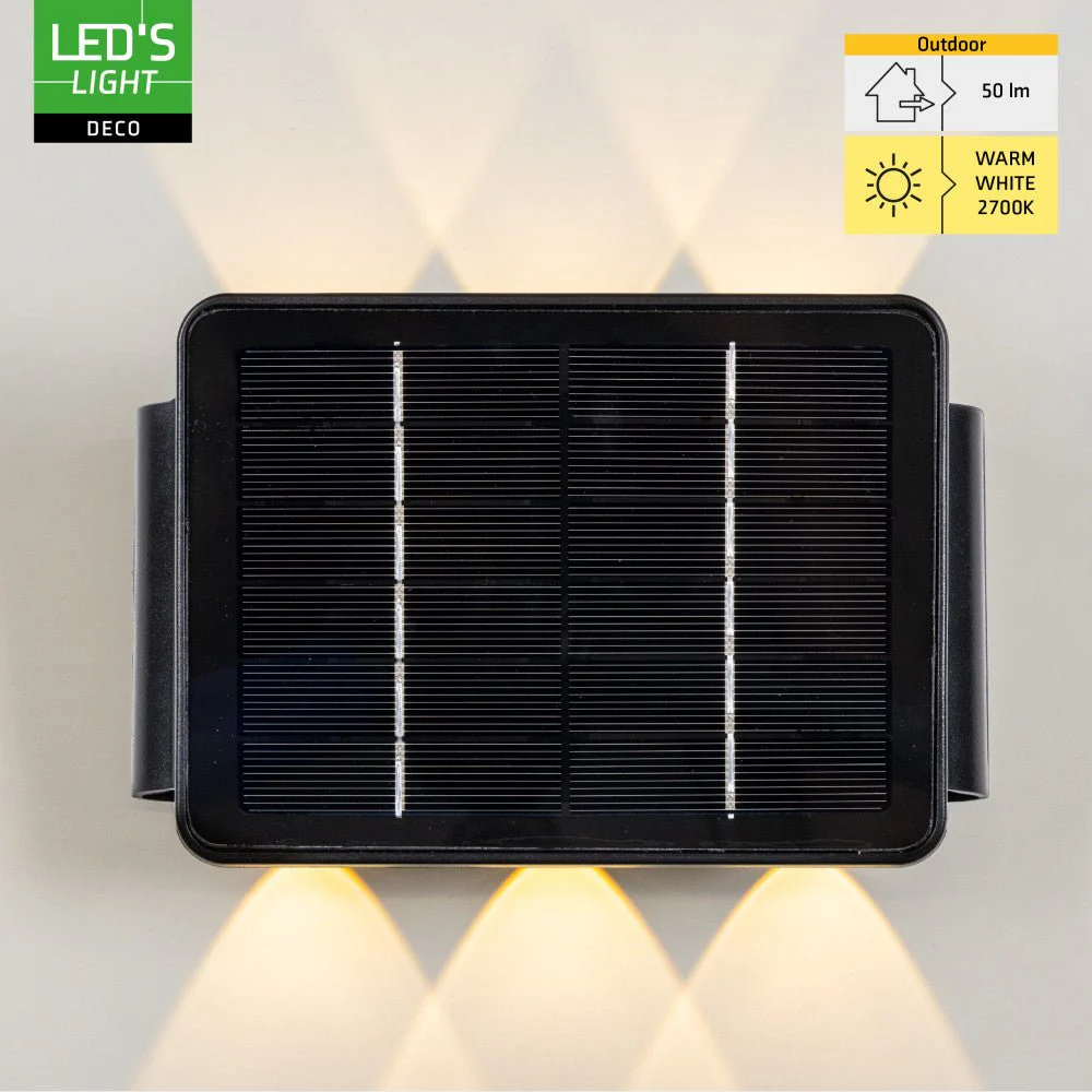 LED's Light Deco solar zonnepaneel buitenlamp wandlamp daglicht sensor - Image 3