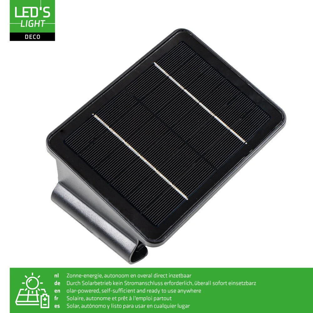 LED's Light Deco solar zonnepaneel buitenlamp wandlamp daglicht sensor - Image 7