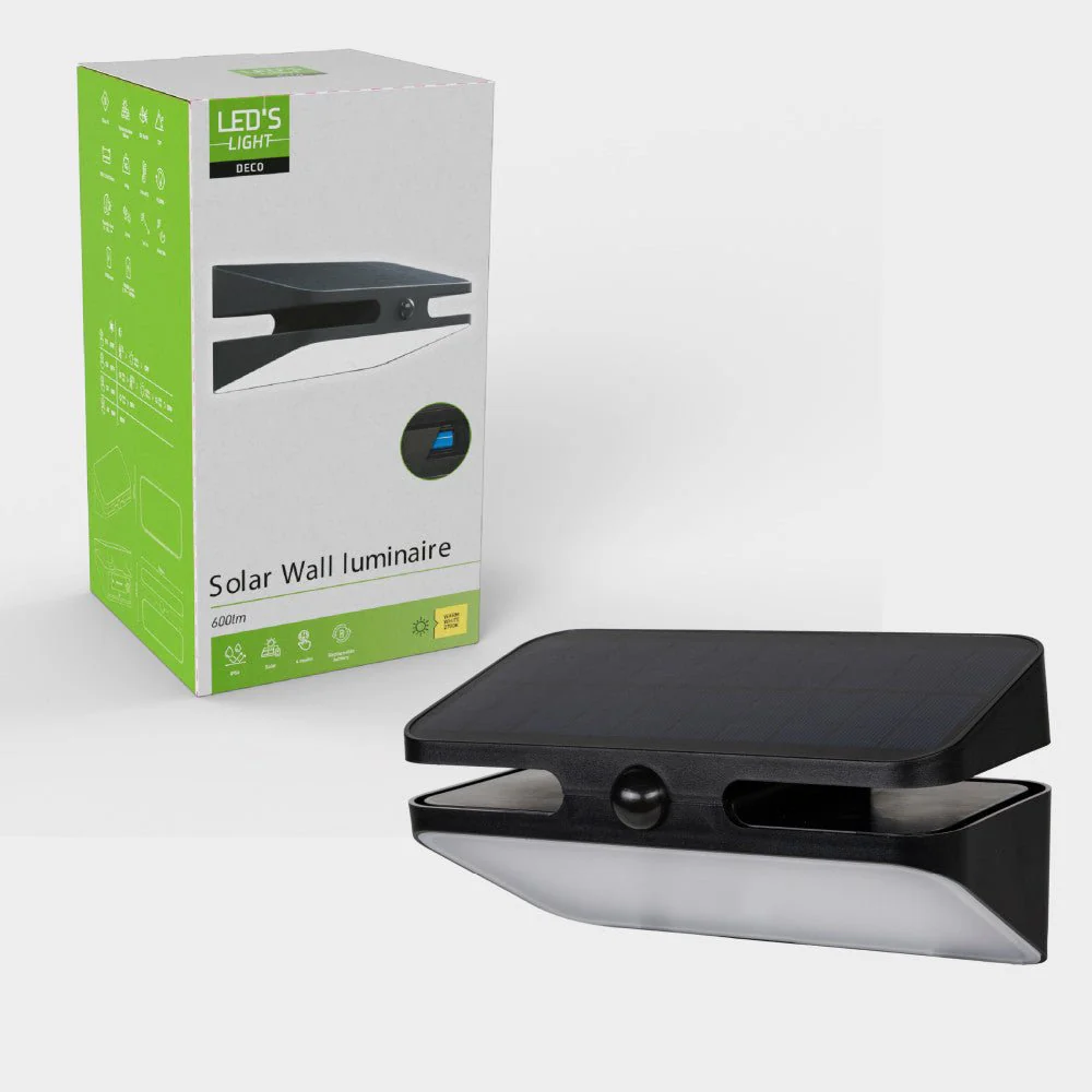 LED's Light Deco Solar buitenlamp - 600lm 2700K - Zwart - IP54 - Sensor - Image 3