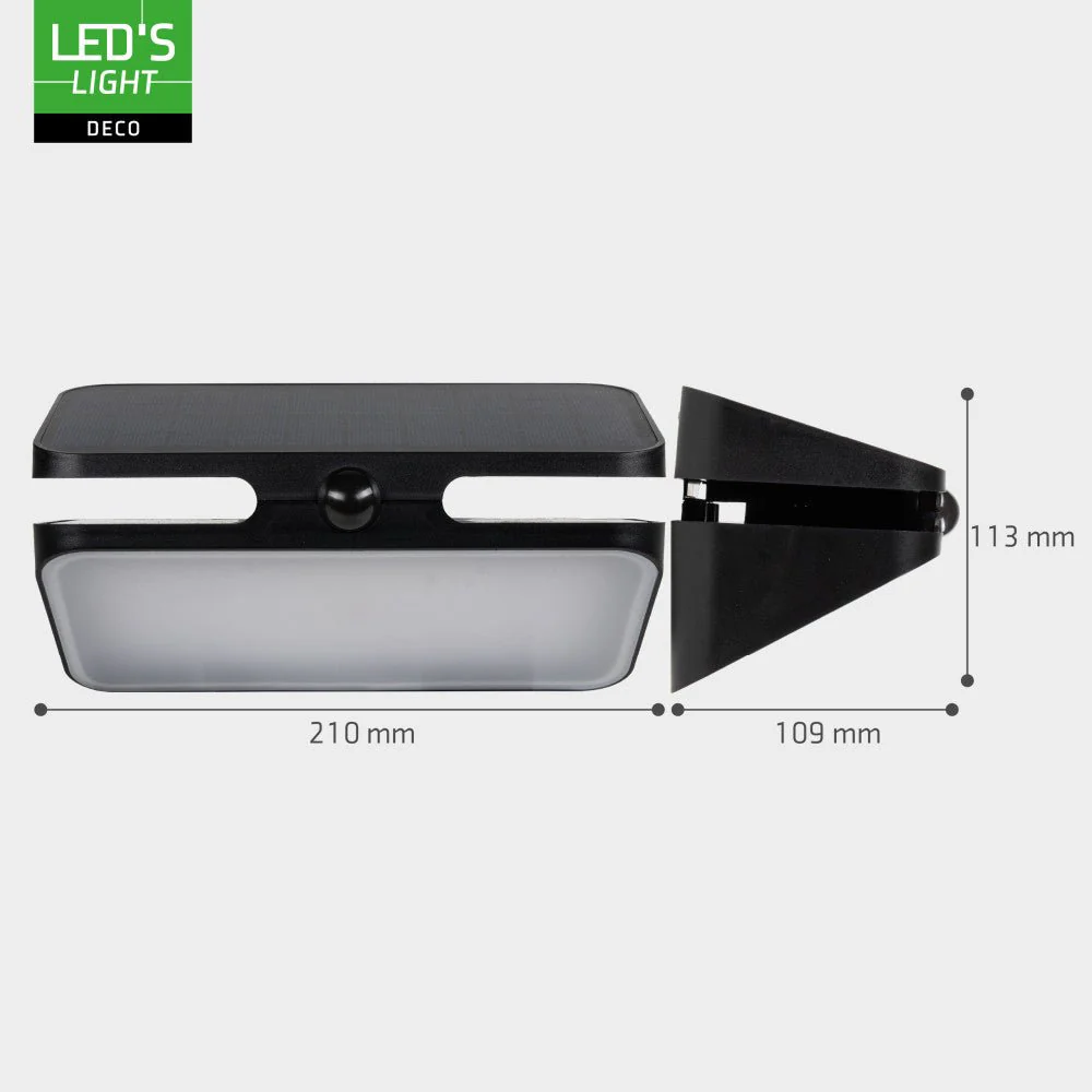 LED's Light Deco Solar buitenlamp - 600lm 2700K - Zwart - IP54 - Sensor - Image 4
