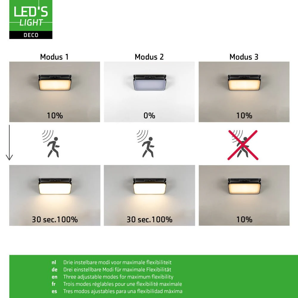 LED's Light Deco Solar buitenlamp - 600lm 2700K - Zwart - IP54 - Sensor - Image 6