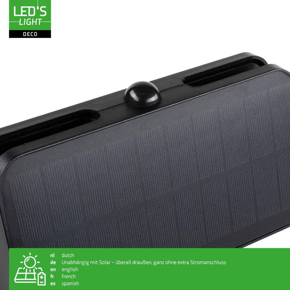 LED's Light Deco Solar buitenlamp - 600lm 2700K - Zwart - IP54 - Sensor - Image 8
