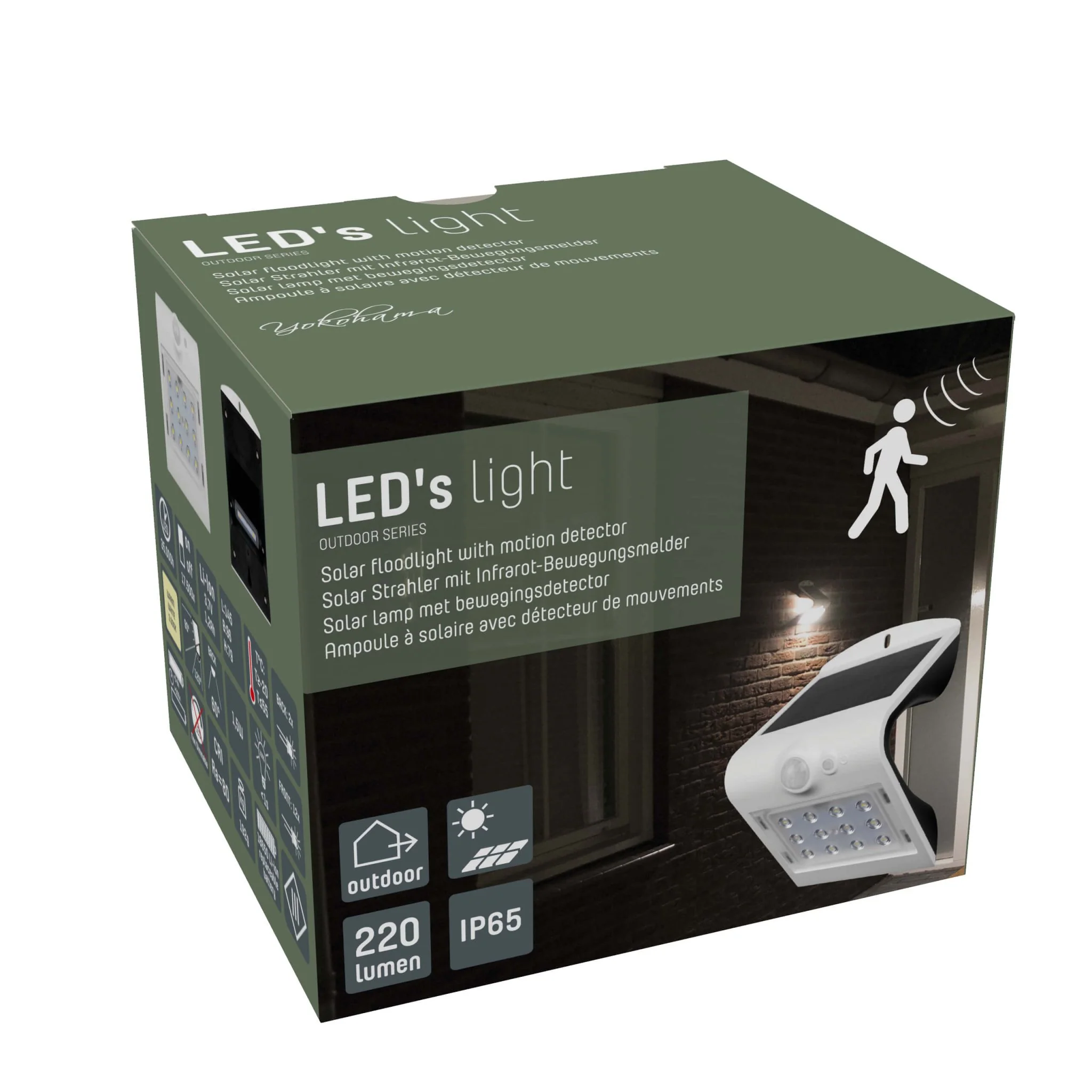 LED's Light Solar LED Wandlamp met Bewegingssensor 220 - 3 lichtstanden - Automatisch aan/uit - Wit - Image 5