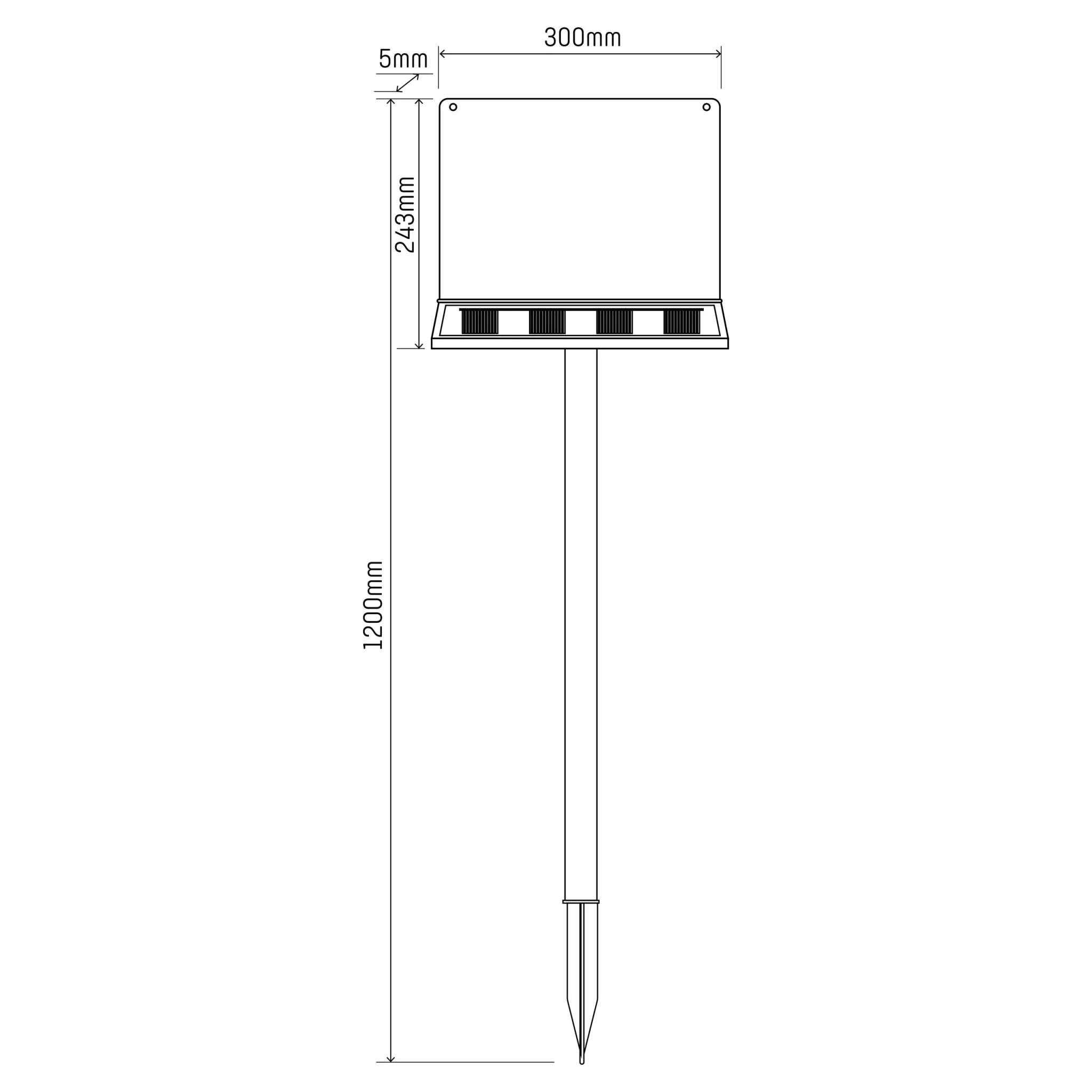 LED's Light Solar LED Display Schrijfbord Buiten - Draadloos op zonne-energie - Incl. Stift - Image 6
