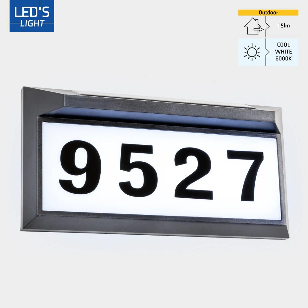 LED's Light zonnepaneel Solar-LED huisnummerbord set - Image 2