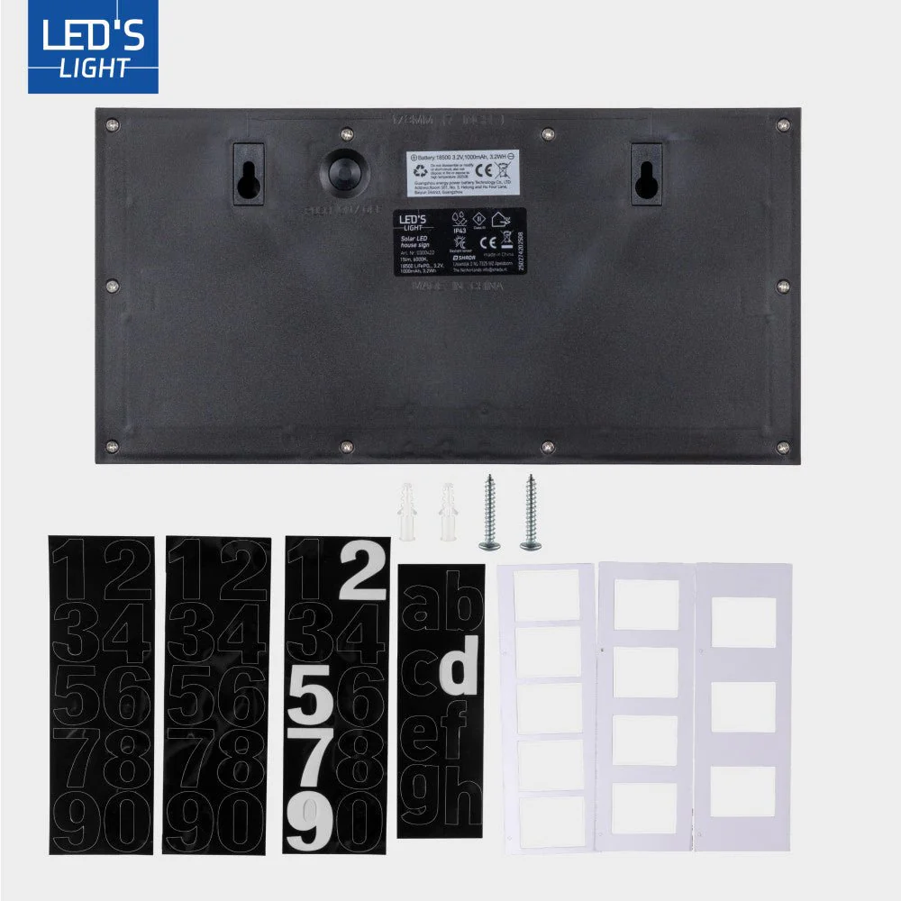 LED's Light zonnepaneel Solar-LED huisnummerbord set - Image 6