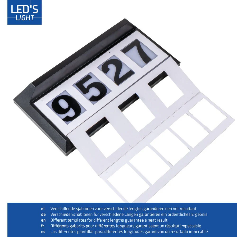 LED's Light zonnepaneel Solar-LED huisnummerbord set - Image 7