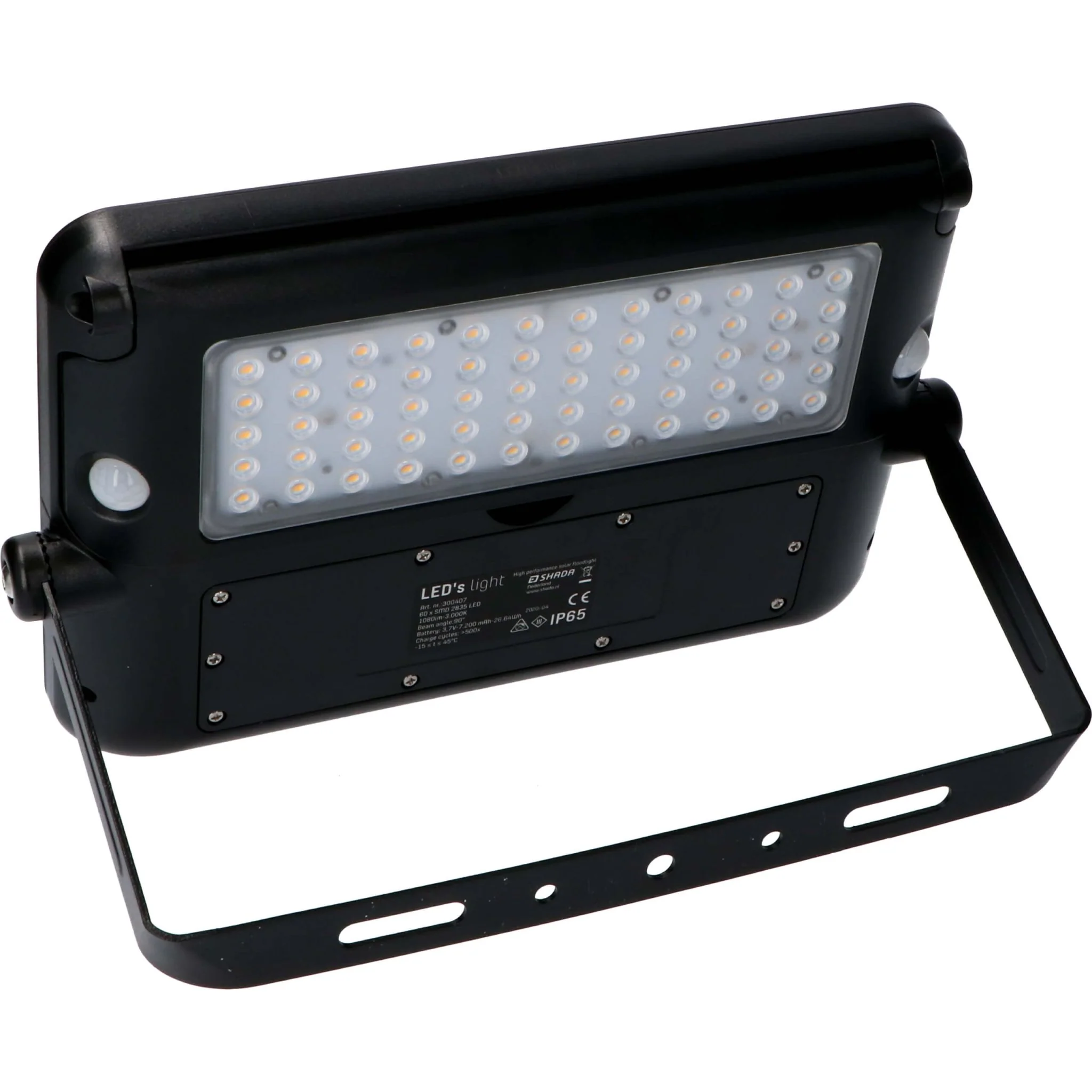 LED's Light Solar LED Schijnwerper met Bewegingssensor - 3 standen - Draadloos - 1080 Lumen - Zwart - Image 6