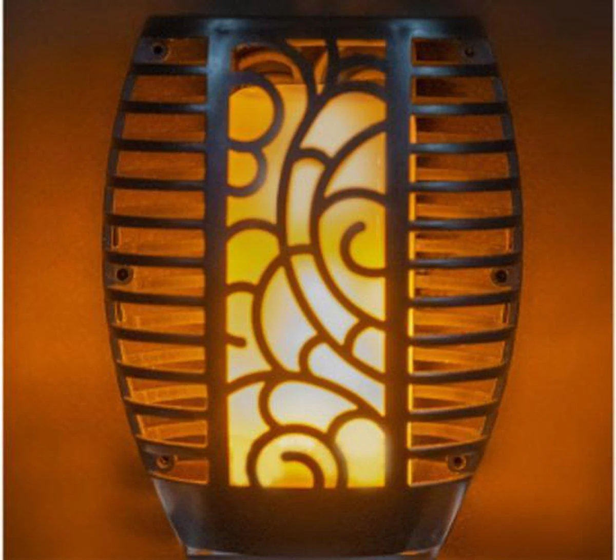 3in1 Solar Tuinlamp Fakkel met sensor - Priklamp, Wandlamp en tafellamp in 1 - 41 cm - Image 4